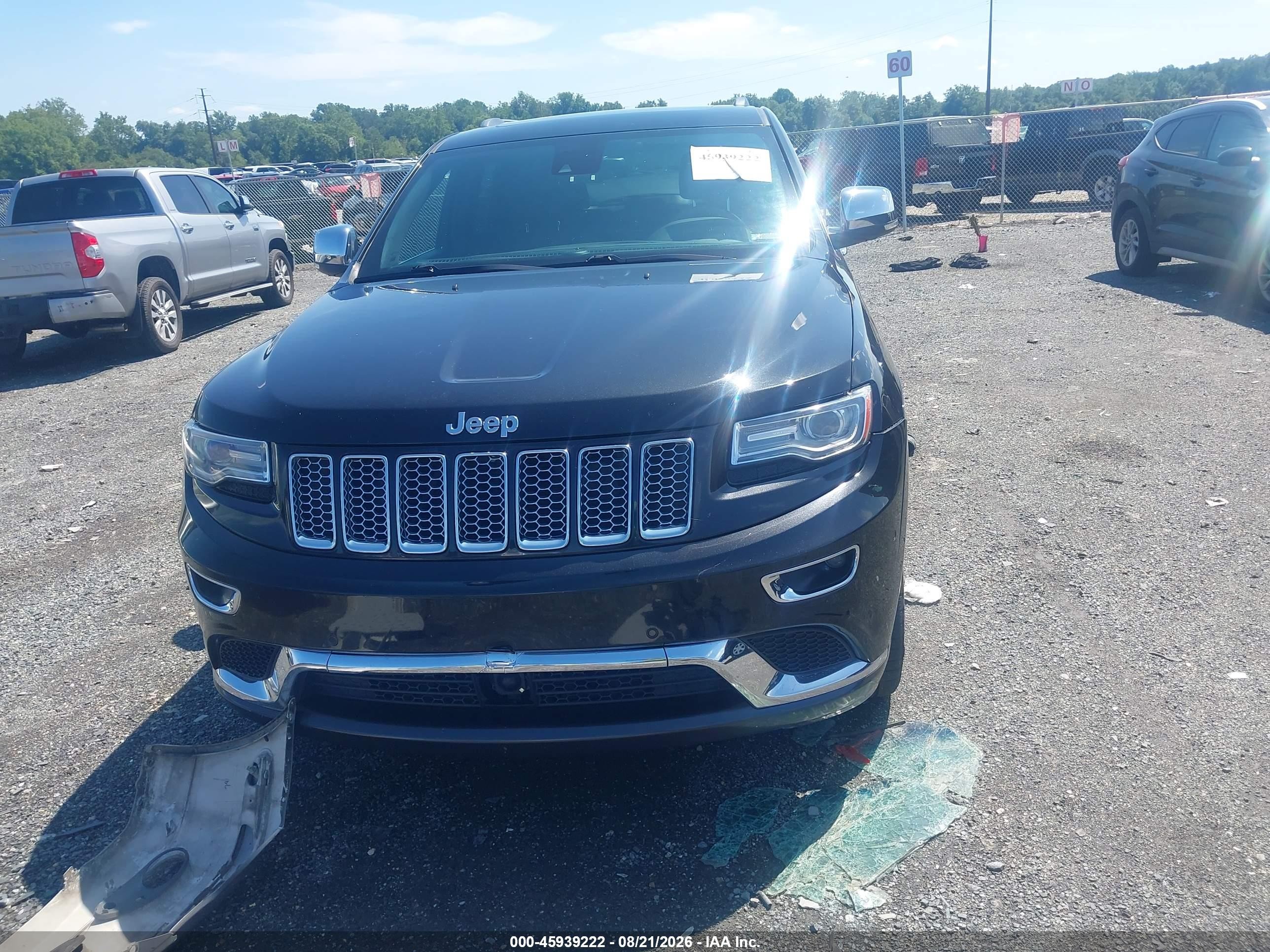2014 Jeep Grand Cherokee Summit Black vin: 1C4RJFJG4EC492637