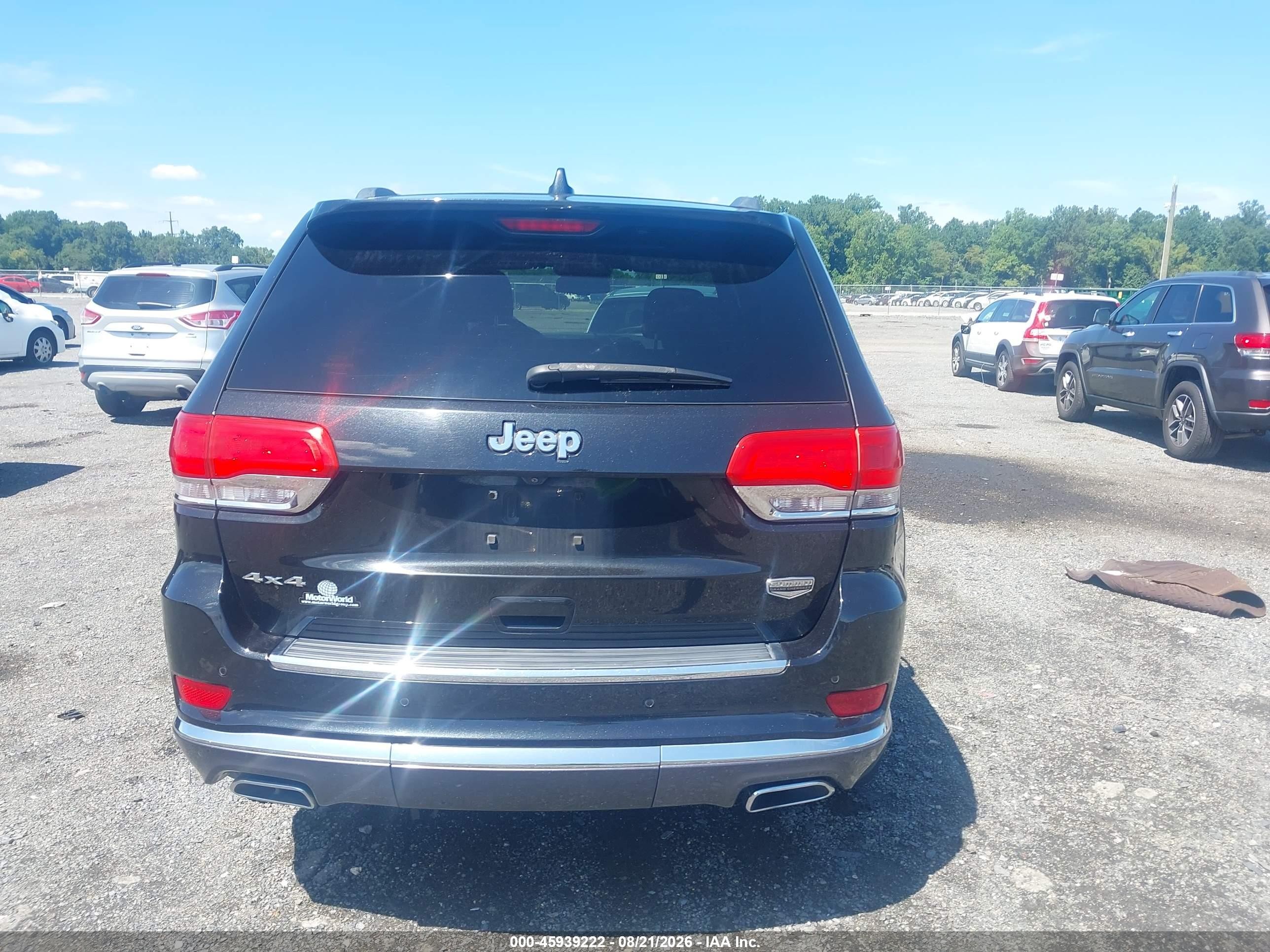 2014 Jeep Grand Cherokee Summit Black vin: 1C4RJFJG4EC492637