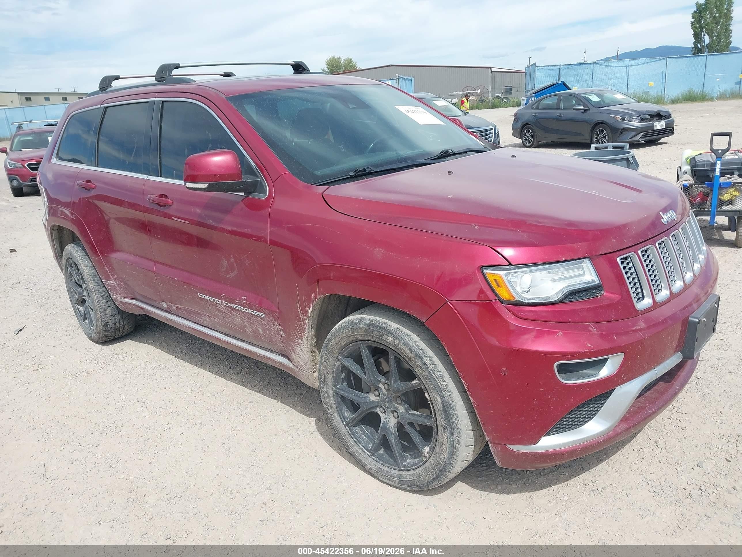 2015 Jeep Grand Cherokee Summit Red vin: 1C4RJFJG4FC665123