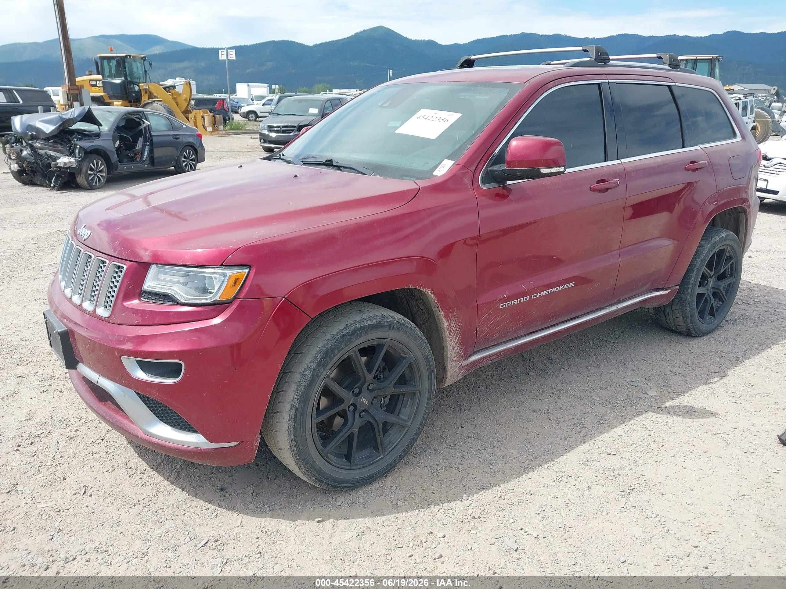 2015 Jeep Grand Cherokee Summit Red vin: 1C4RJFJG4FC665123