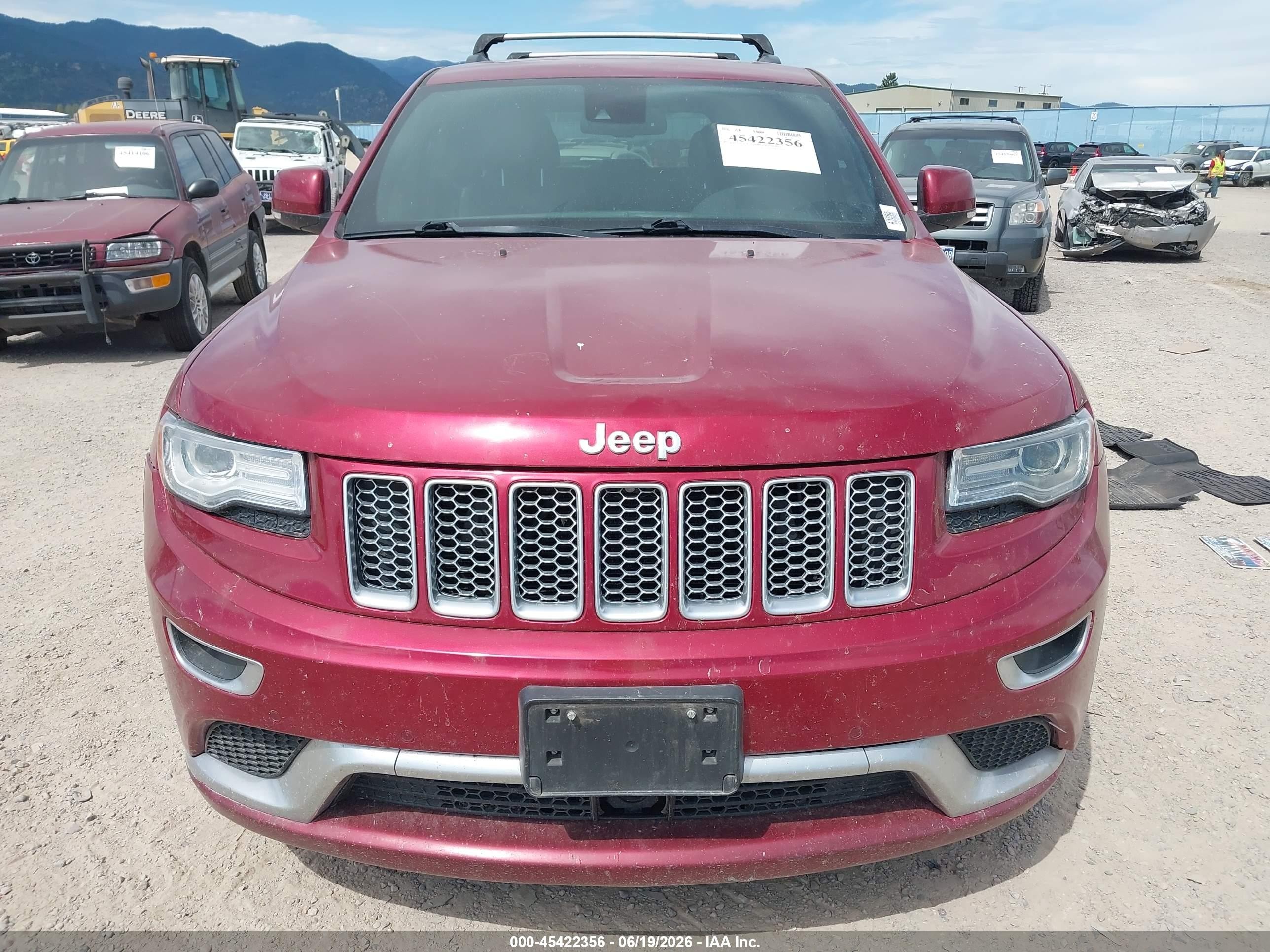 2015 Jeep Grand Cherokee Summit Red vin: 1C4RJFJG4FC665123