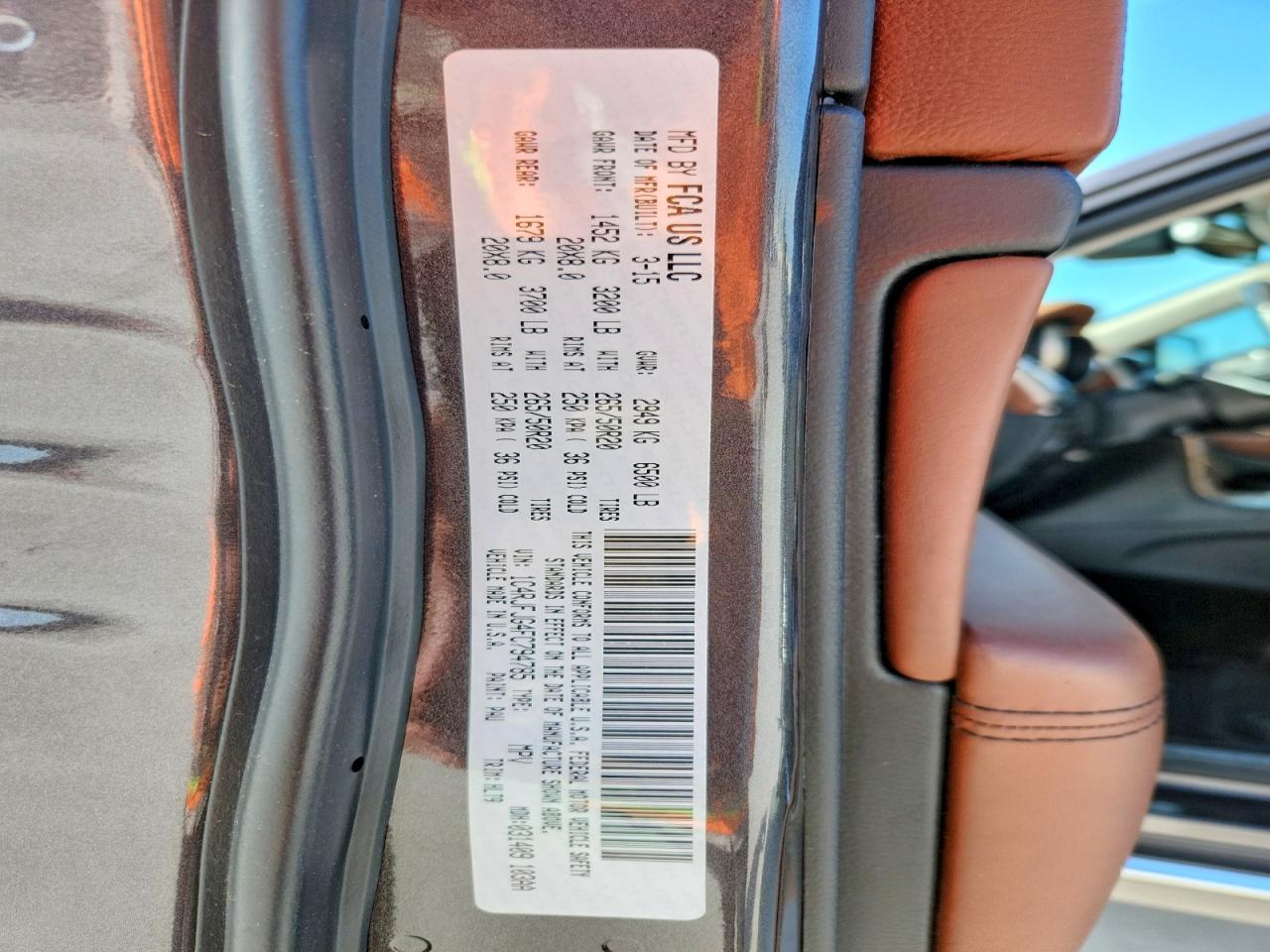 2015 Jeep Grand Cherokee Summit Brown vin: 1C4RJFJG4FC794785