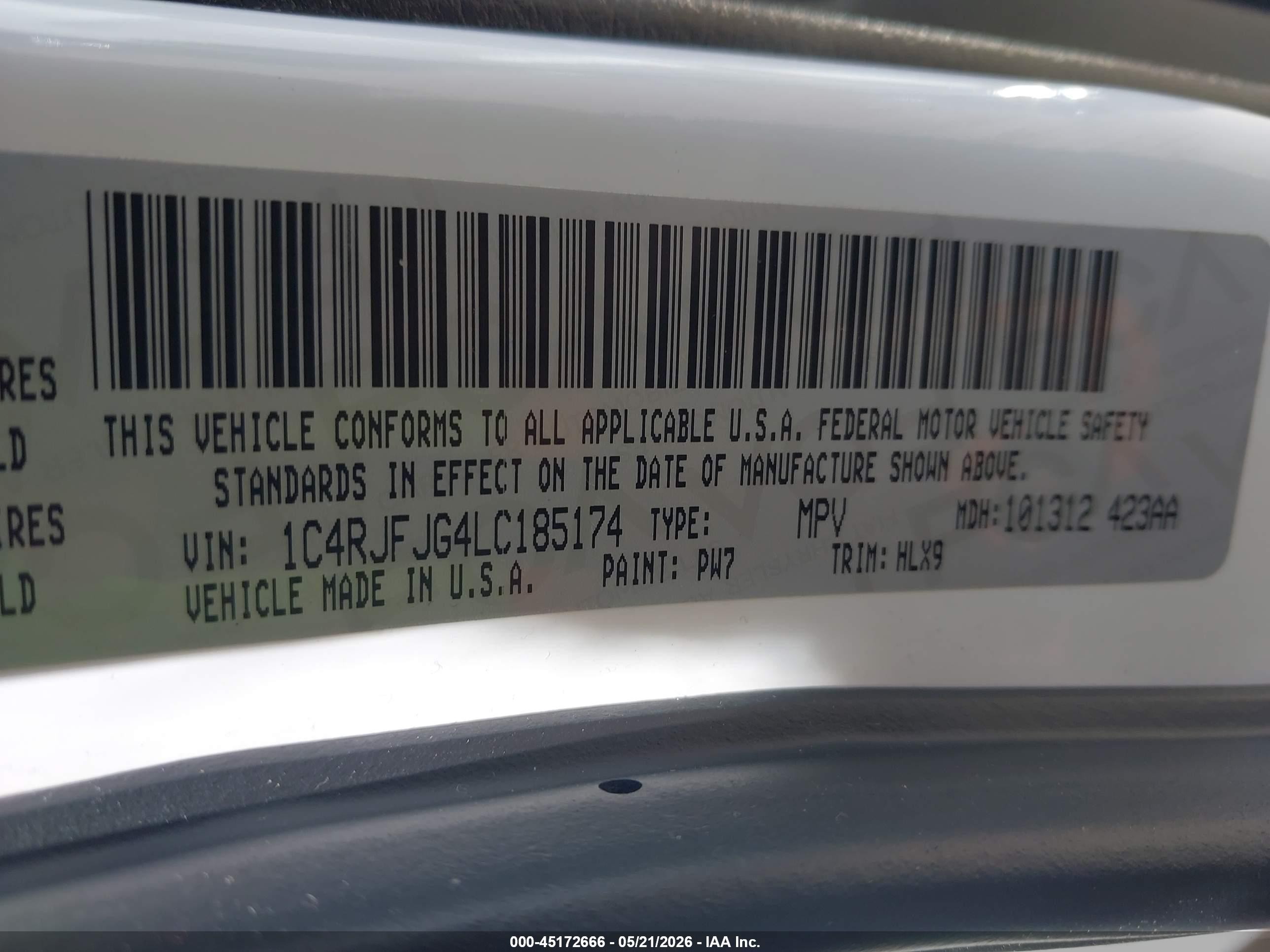 2020 Jeep Grand Cherokee Summit 4x4 White vin: 1C4RJFJG4LC185174