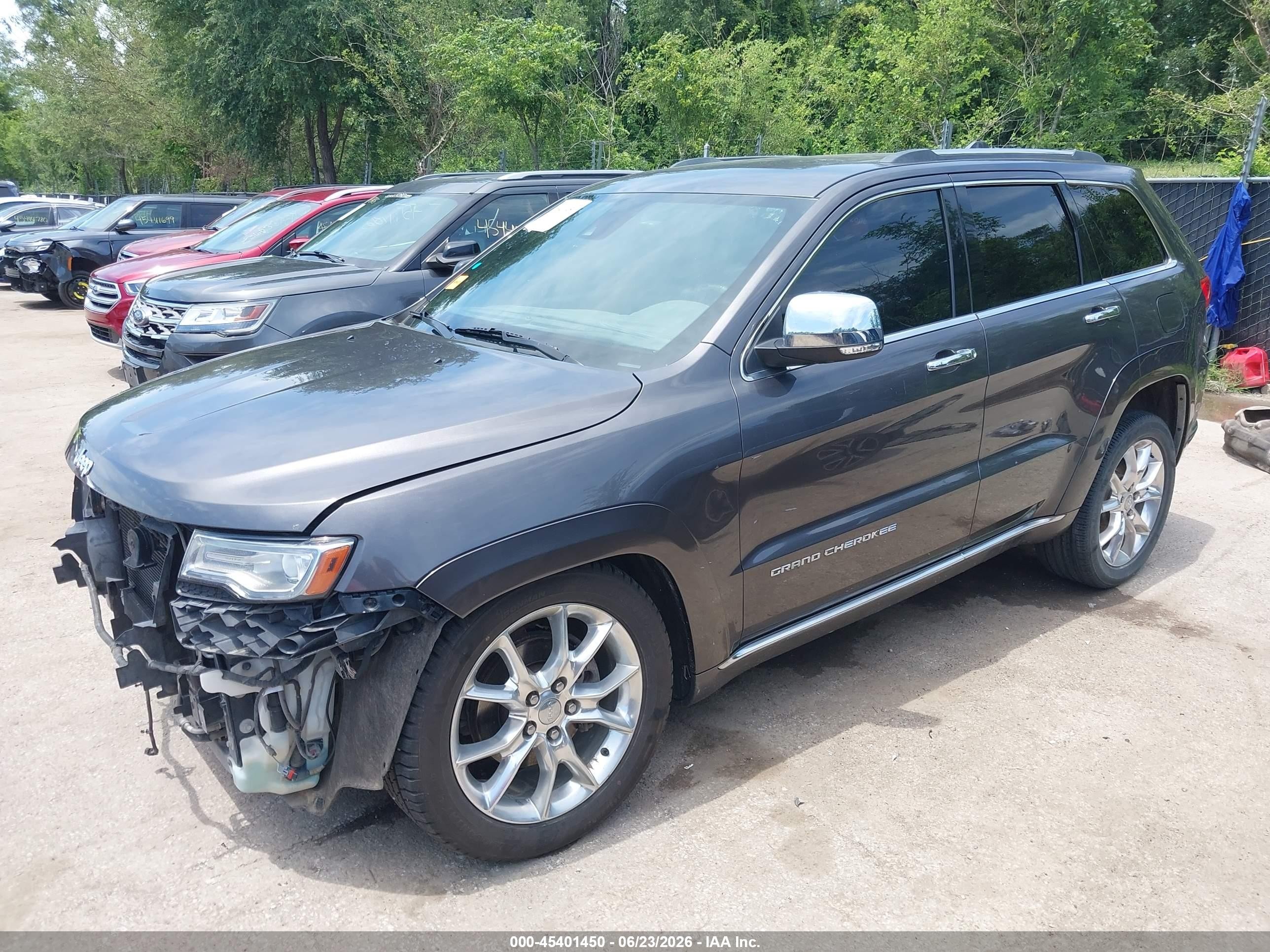 2014 Jeep Grand Cherokee Summit Gray vin: 1C4RJFJG5EC195442