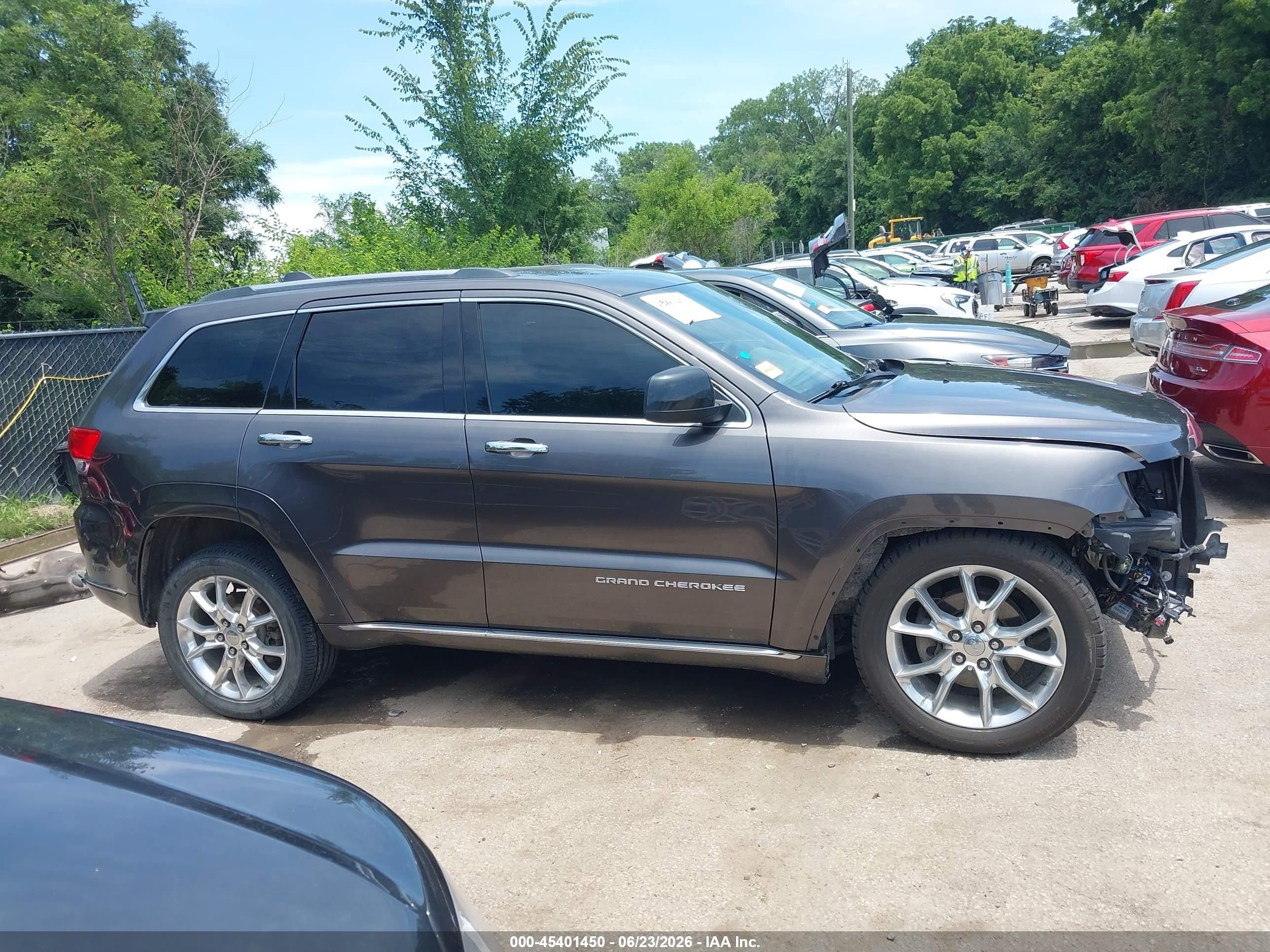 2014 Jeep Grand Cherokee Summit Gray vin: 1C4RJFJG5EC195442