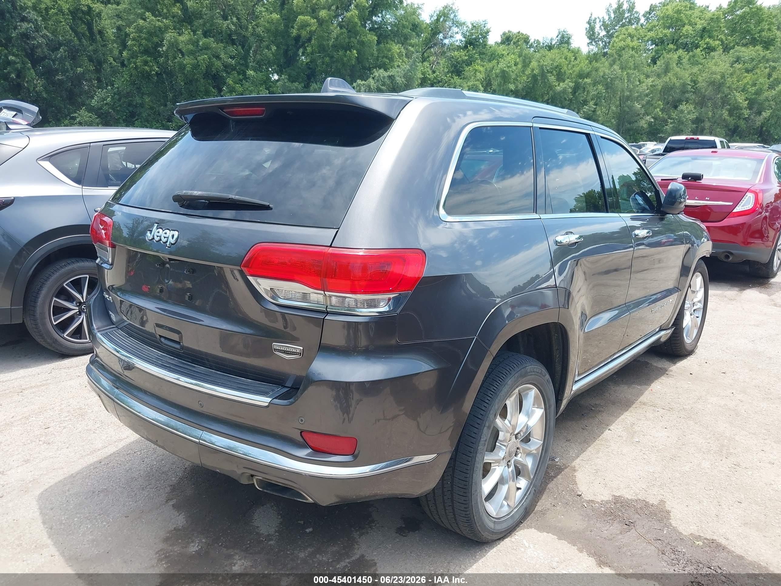 2014 Jeep Grand Cherokee Summit Gray vin: 1C4RJFJG5EC195442