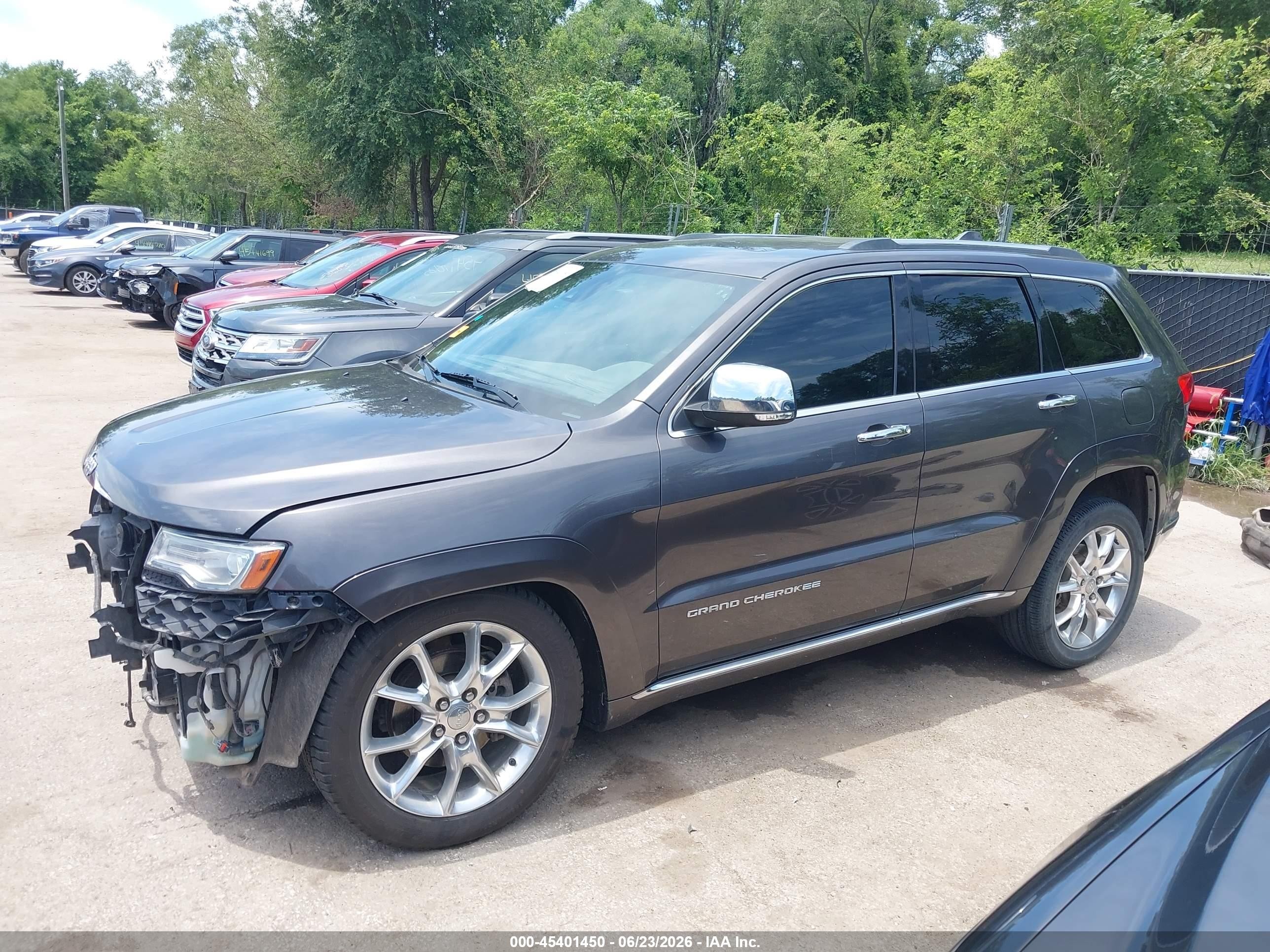 2014 Jeep Grand Cherokee Summit Gray vin: 1C4RJFJG5EC195442