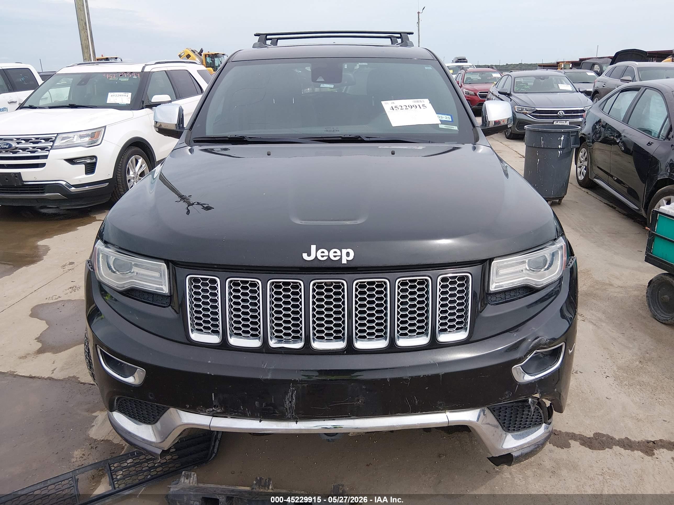 2014 Jeep Grand Cherokee Summit Black vin: 1C4RJFJG5EC196736