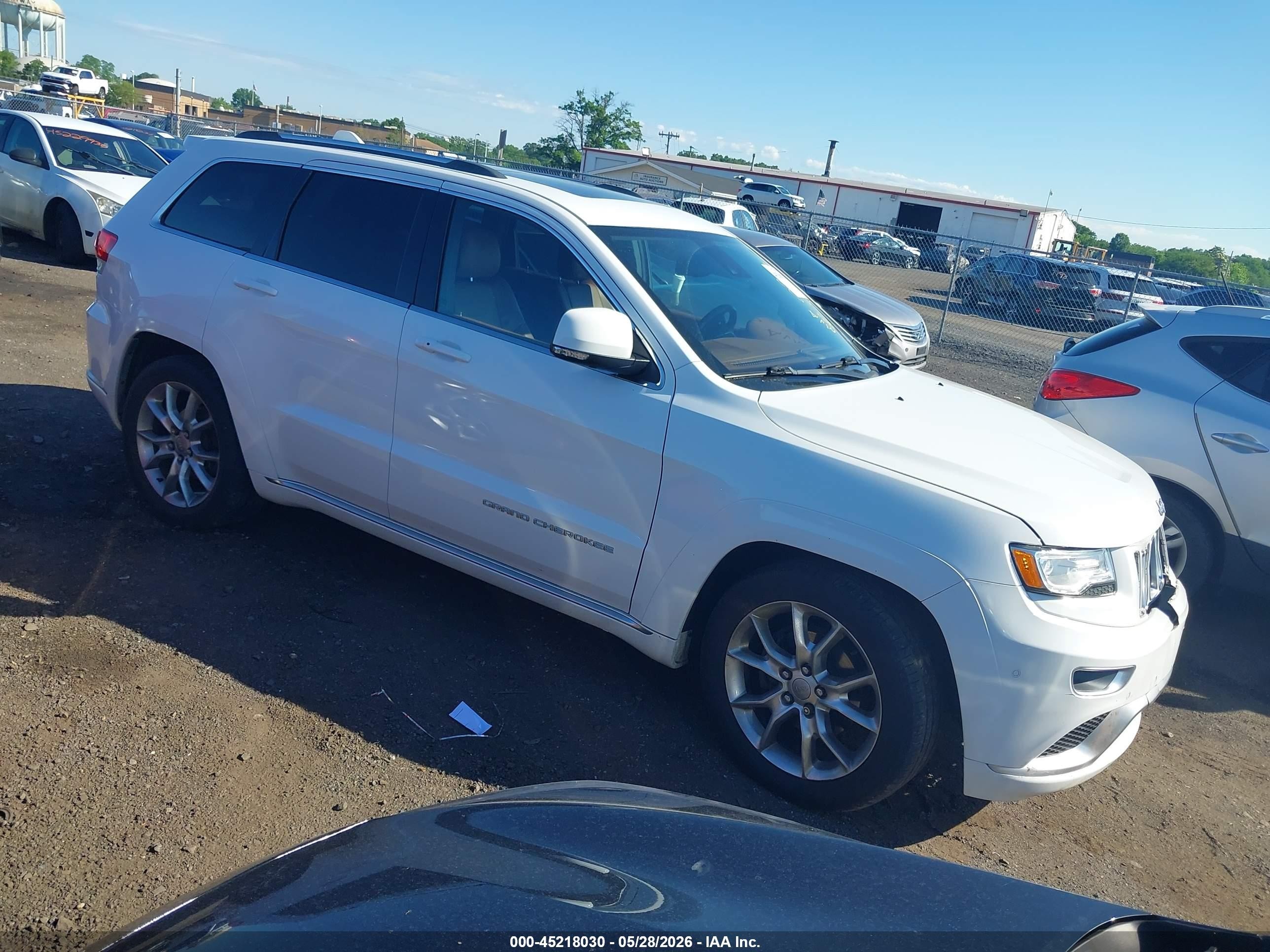 2015 Jeep Grand Cherokee Summit White vin: 1C4RJFJG5FC667575
