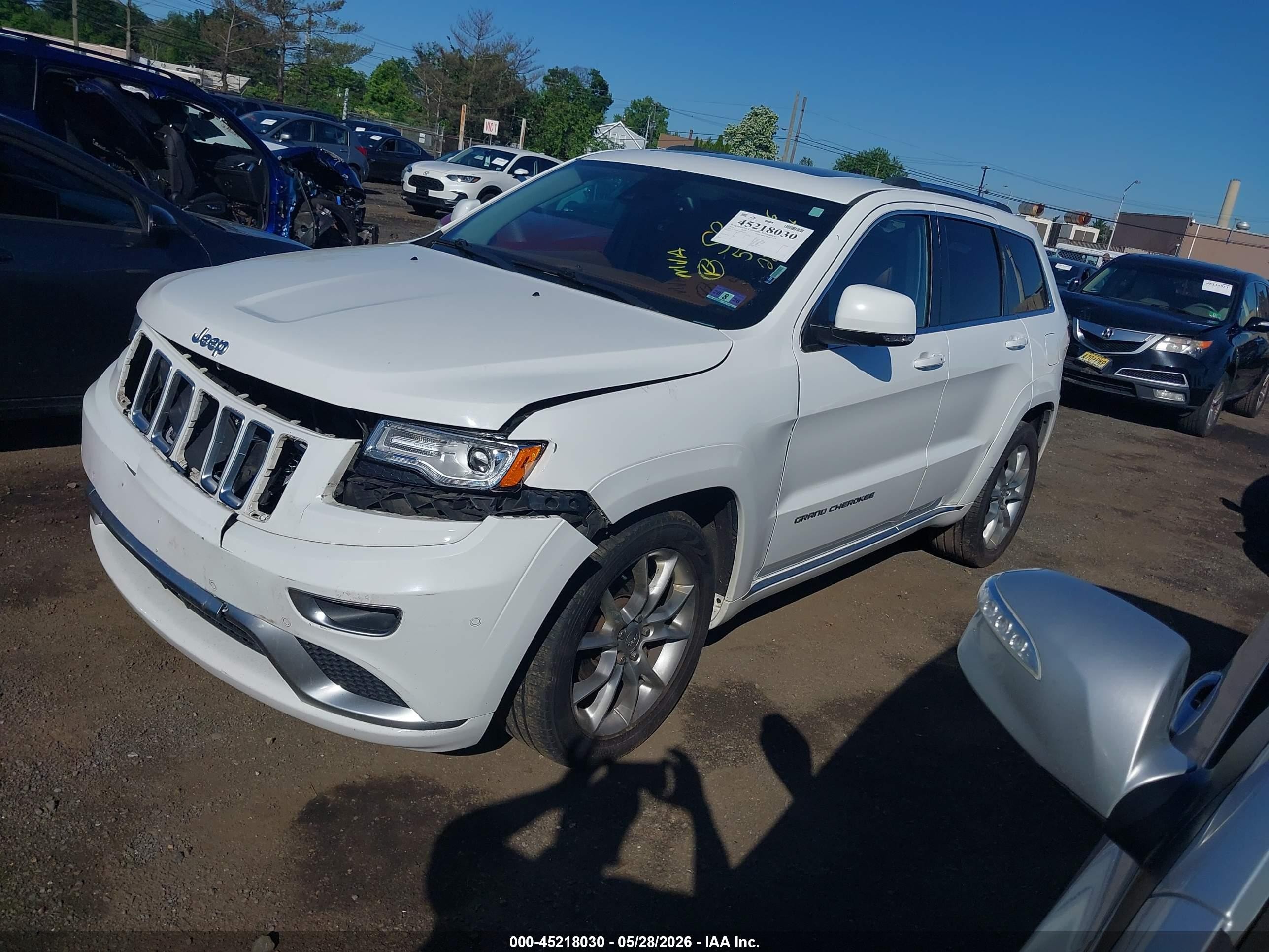 2015 Jeep Grand Cherokee Summit White vin: 1C4RJFJG5FC667575