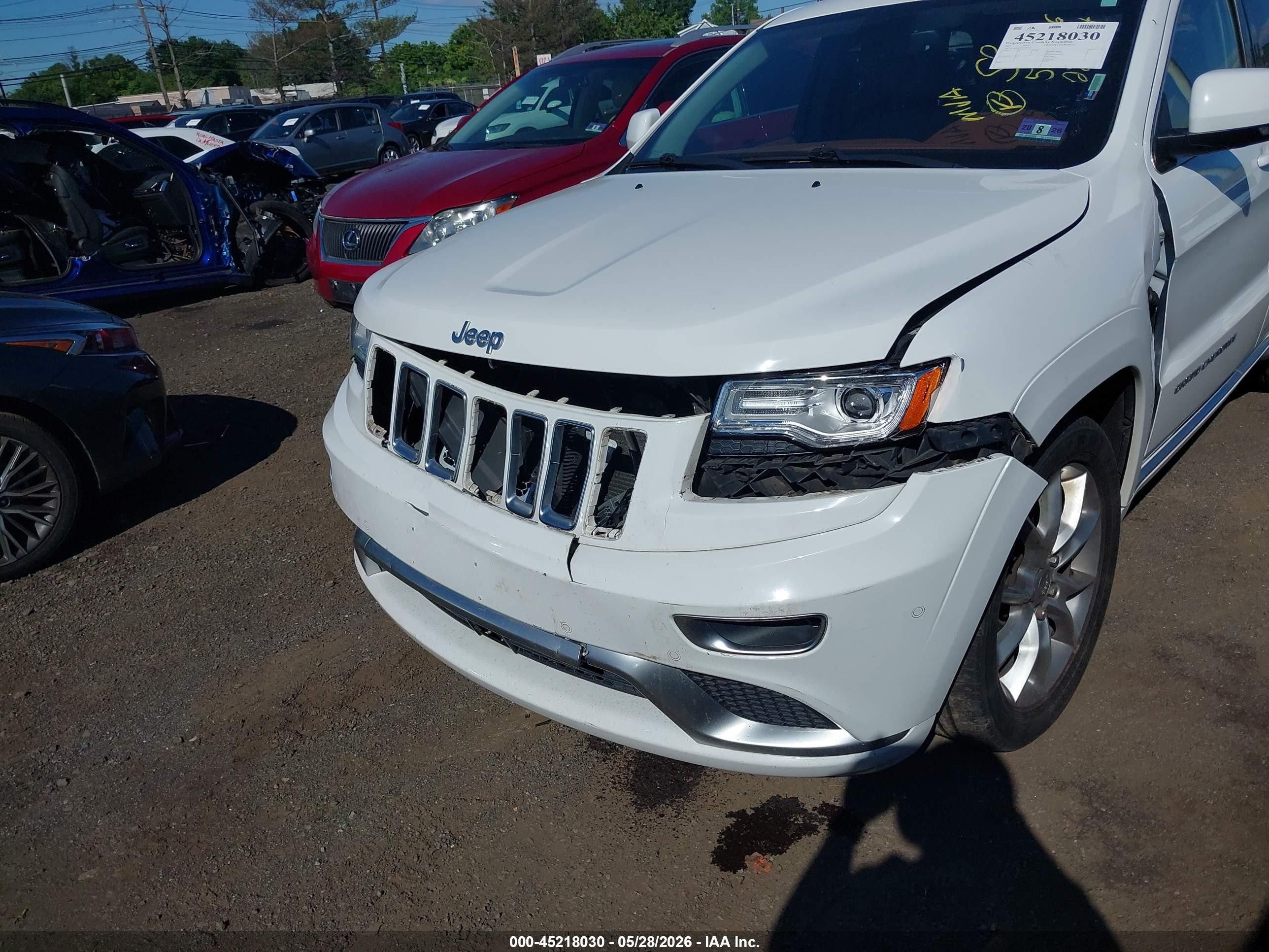 2015 Jeep Grand Cherokee Summit White vin: 1C4RJFJG5FC667575