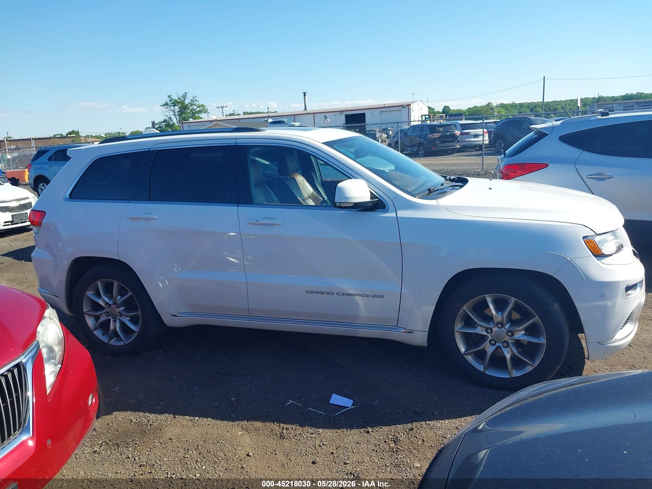 2015 Jeep Grand Cherokee Summit White vin: 1C4RJFJG5FC667575