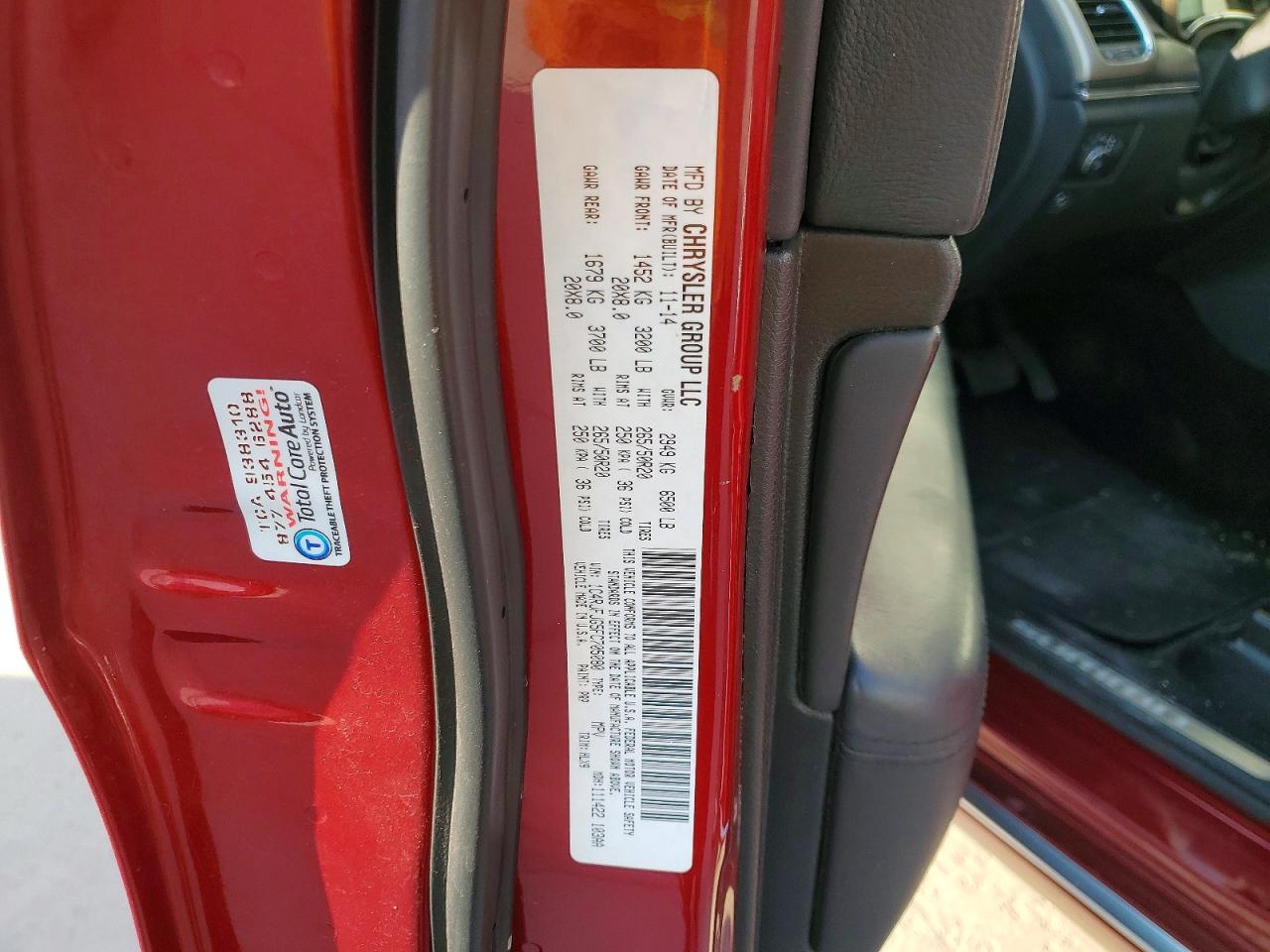 2015 Jeep Grand Cherokee Summit Red vin: 1C4RJFJG5FC705080