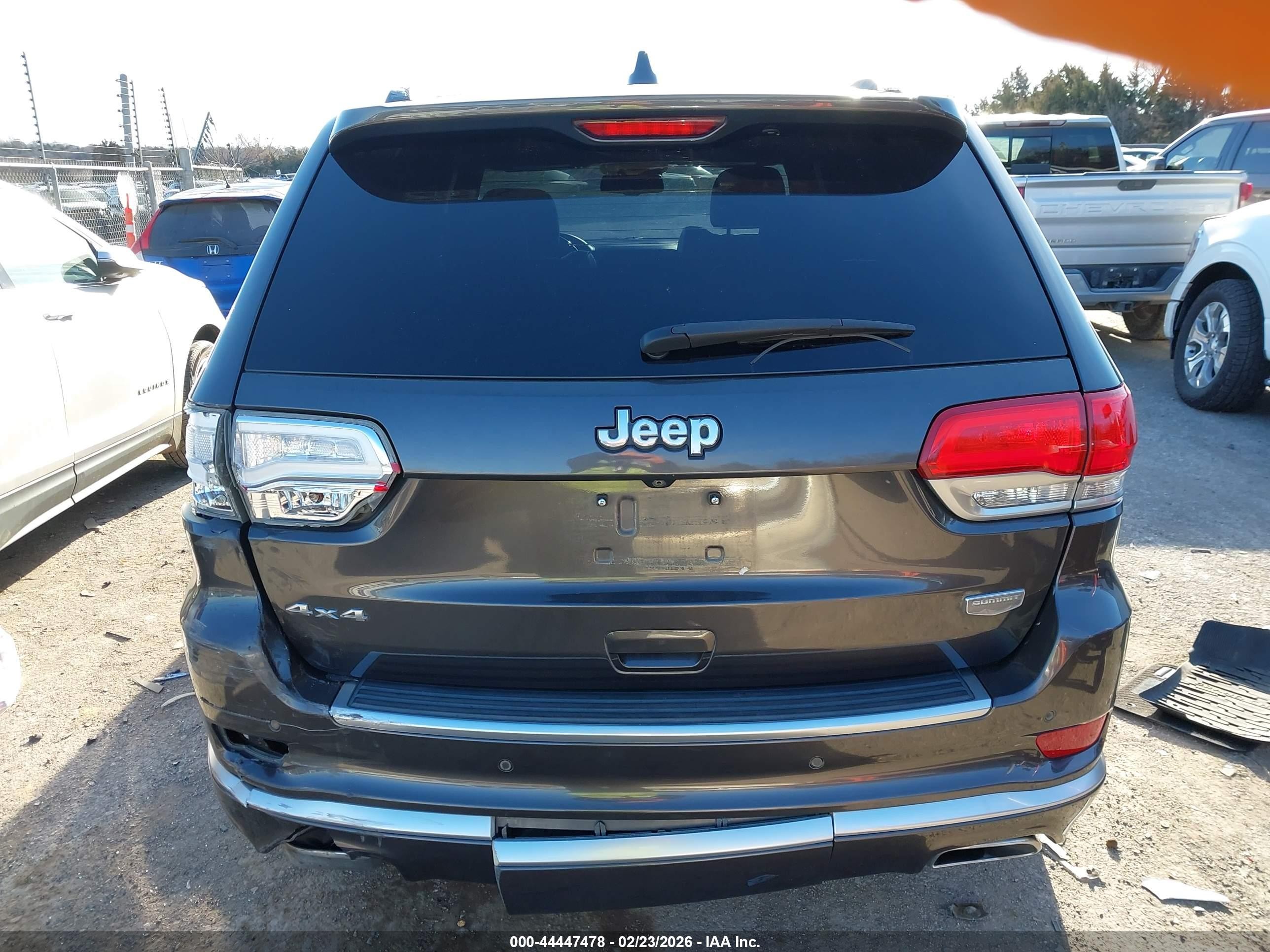 2015 Jeep Grand Cherokee Summit Gray vin: 1C4RJFJG5FC922418
