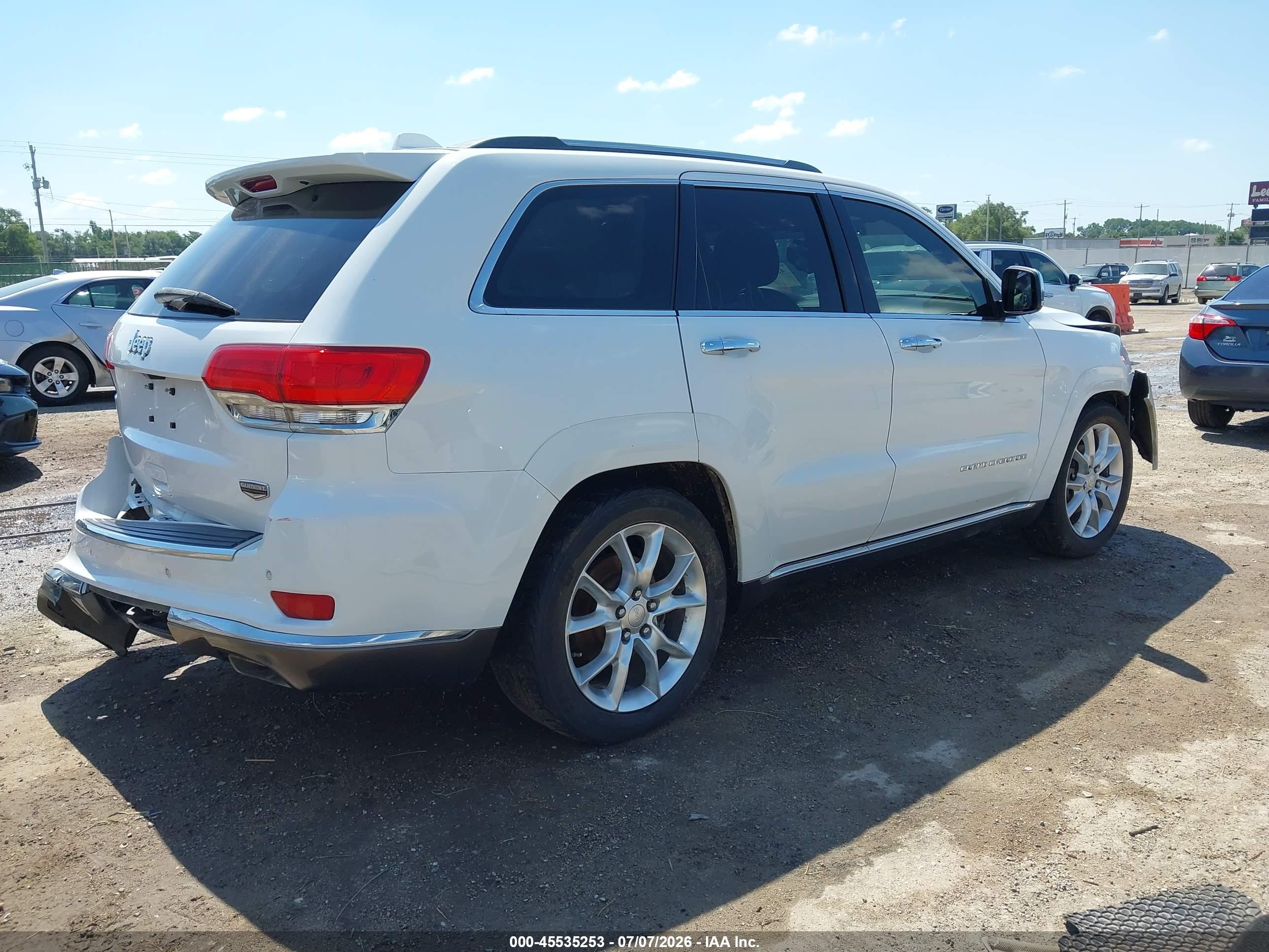 2014 Jeep Grand Cherokee Summit White vin: 1C4RJFJG6EC270312