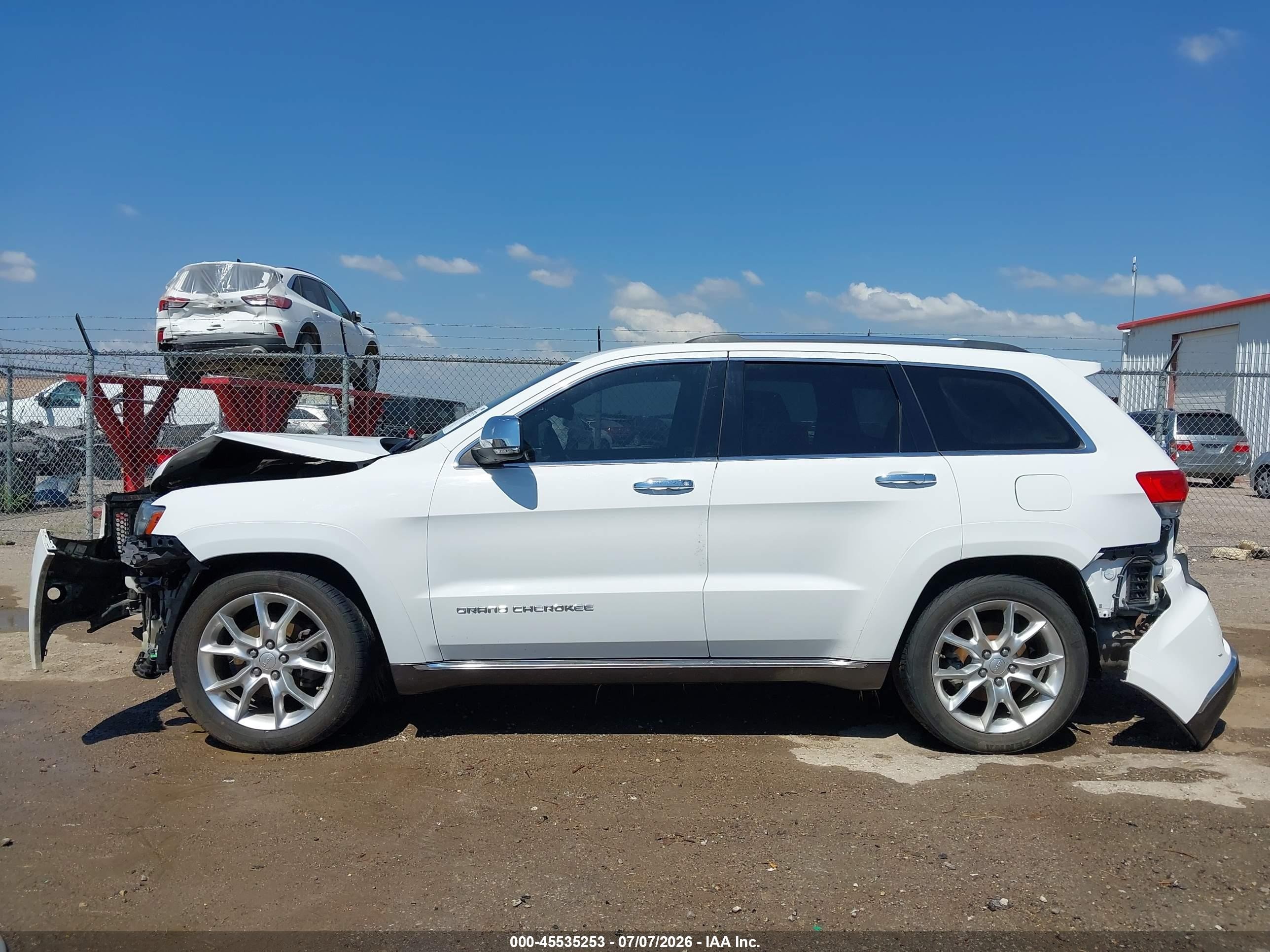 2014 Jeep Grand Cherokee Summit White vin: 1C4RJFJG6EC270312