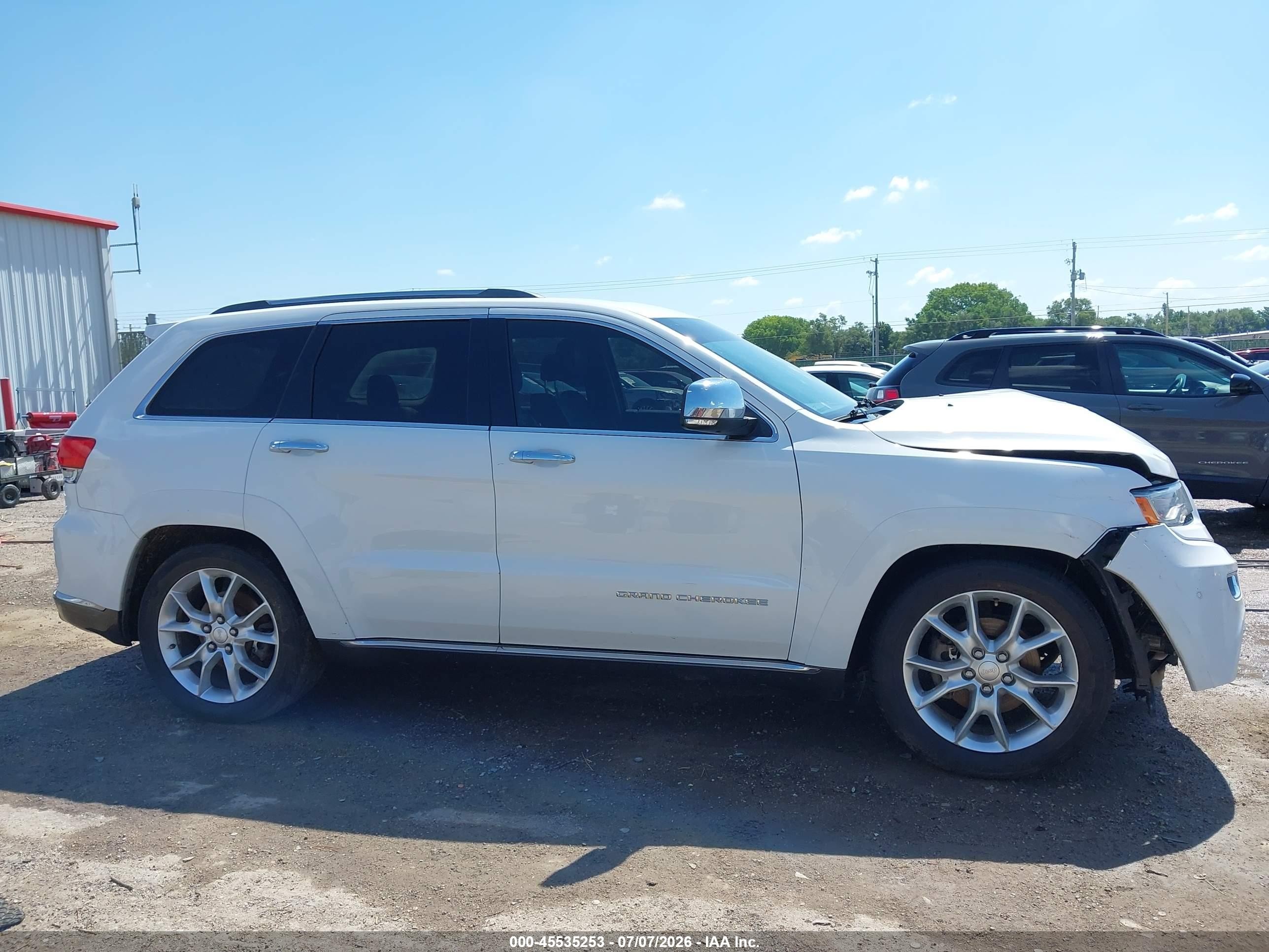 2014 Jeep Grand Cherokee Summit White vin: 1C4RJFJG6EC270312