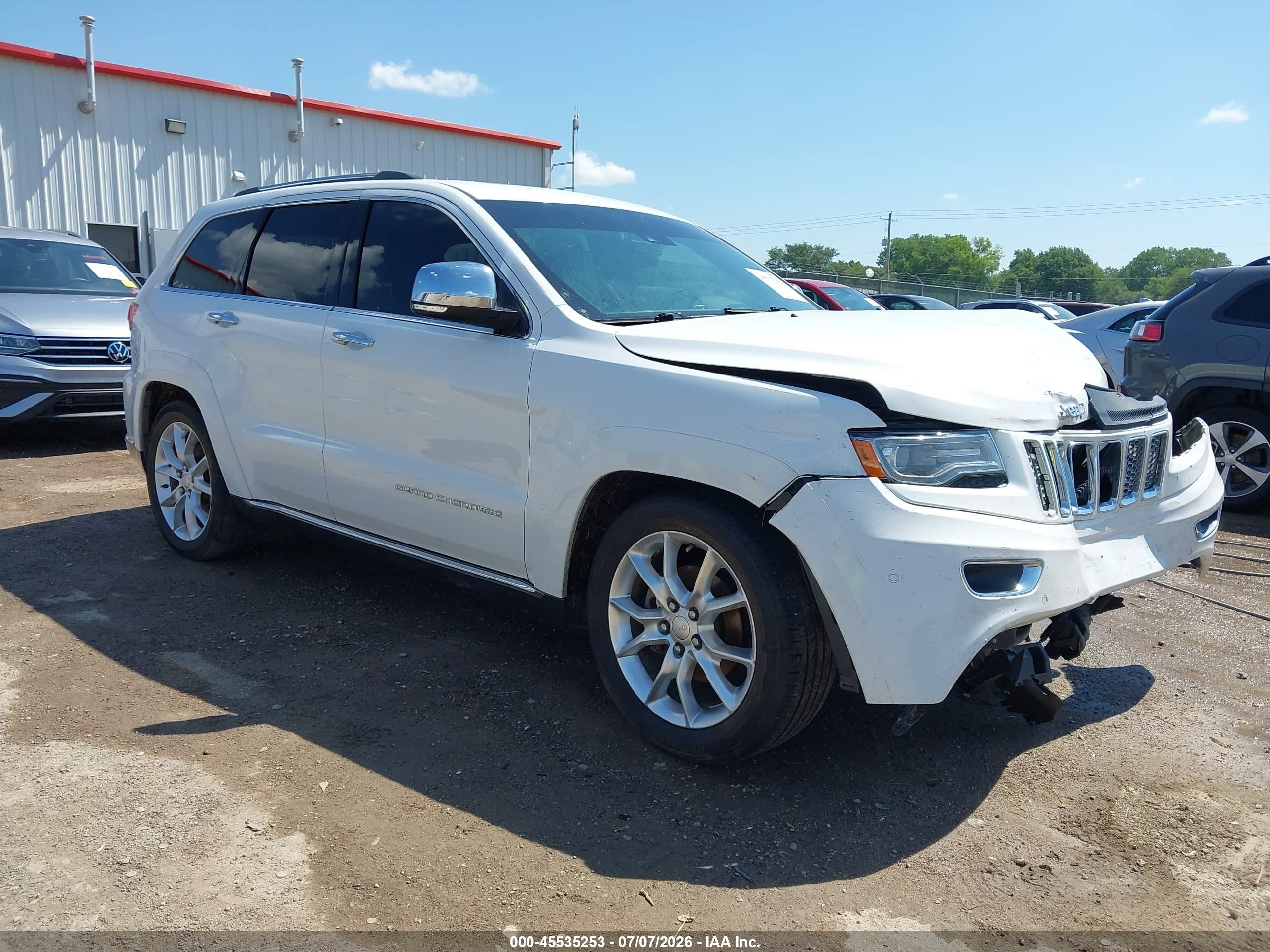 2014 Jeep Grand Cherokee Summit White vin: 1C4RJFJG6EC270312