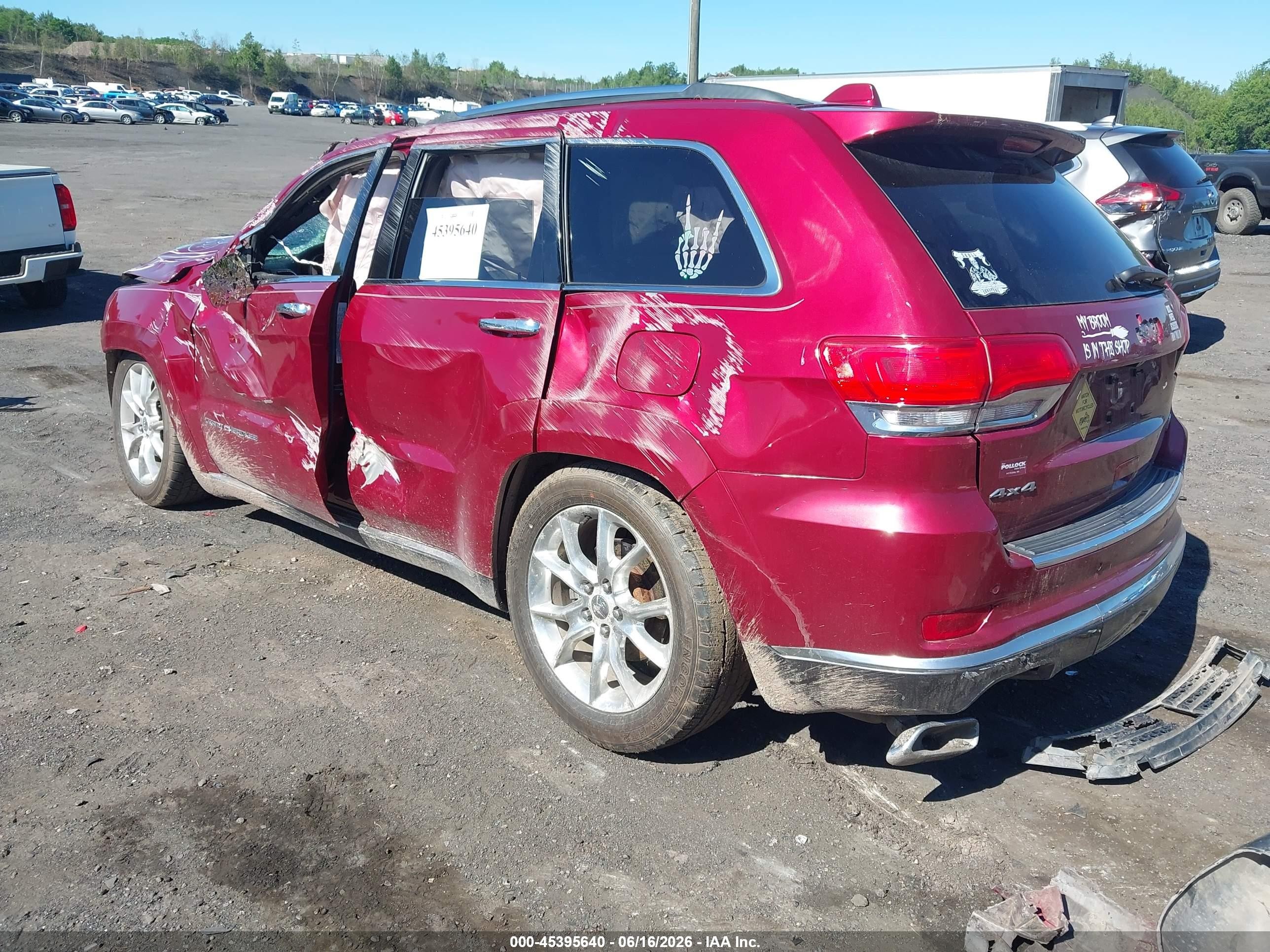 2014 Jeep Grand Cherokee Summit Red vin: 1C4RJFJG7EC304726