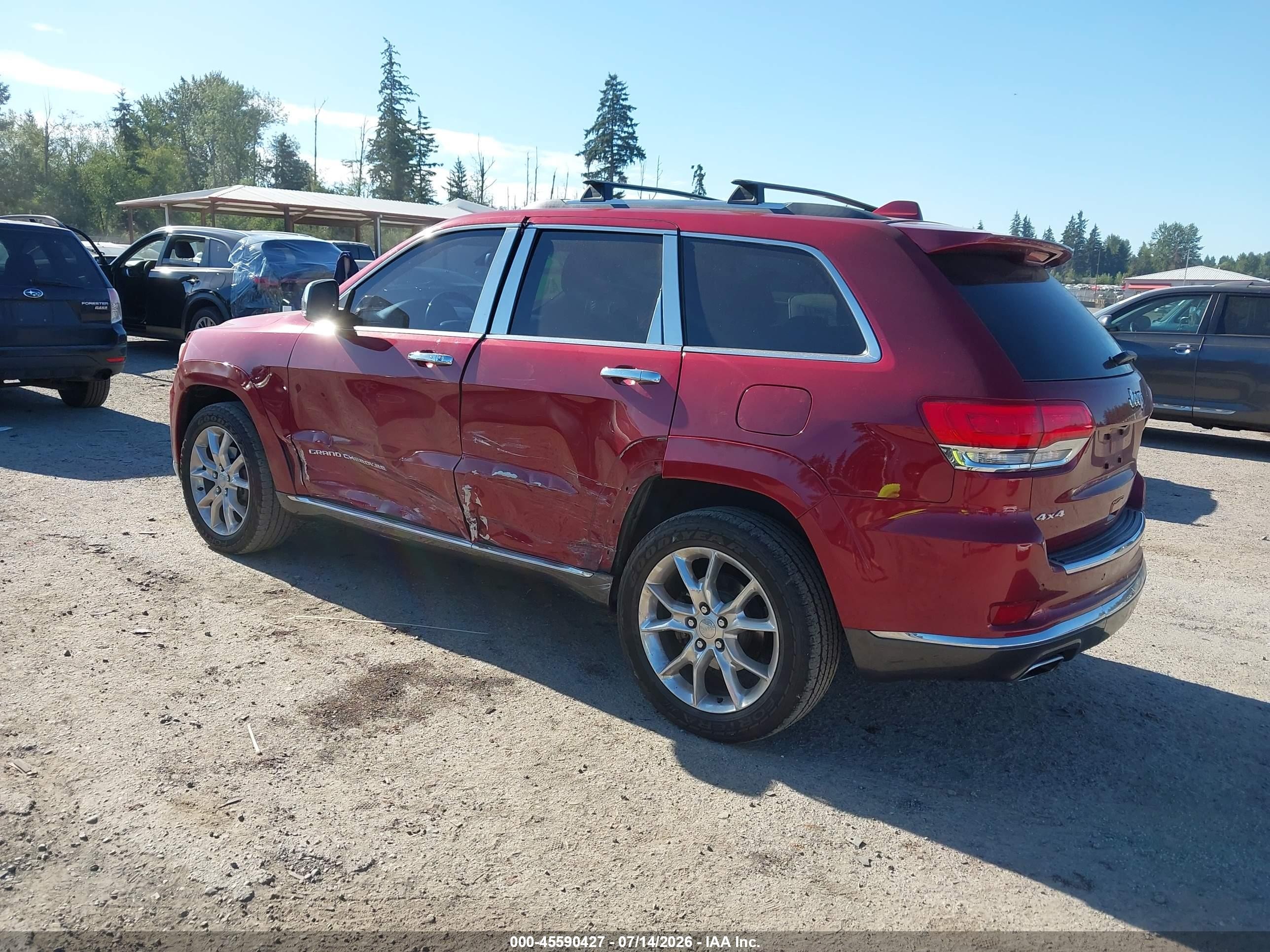 2014 Jeep Grand Cherokee Summit Red vin: 1C4RJFJG7EC324264