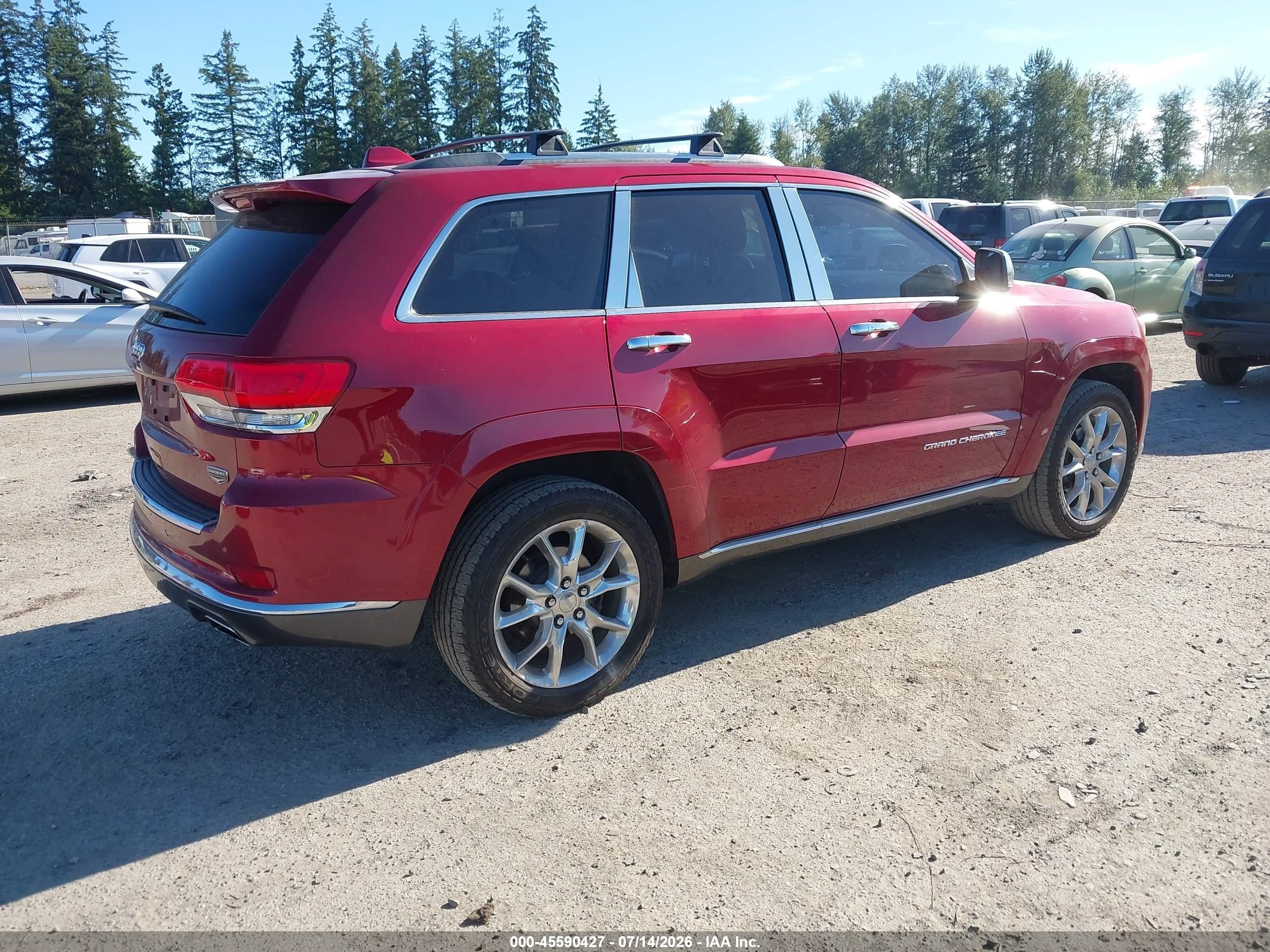2014 Jeep Grand Cherokee Summit Red vin: 1C4RJFJG7EC324264