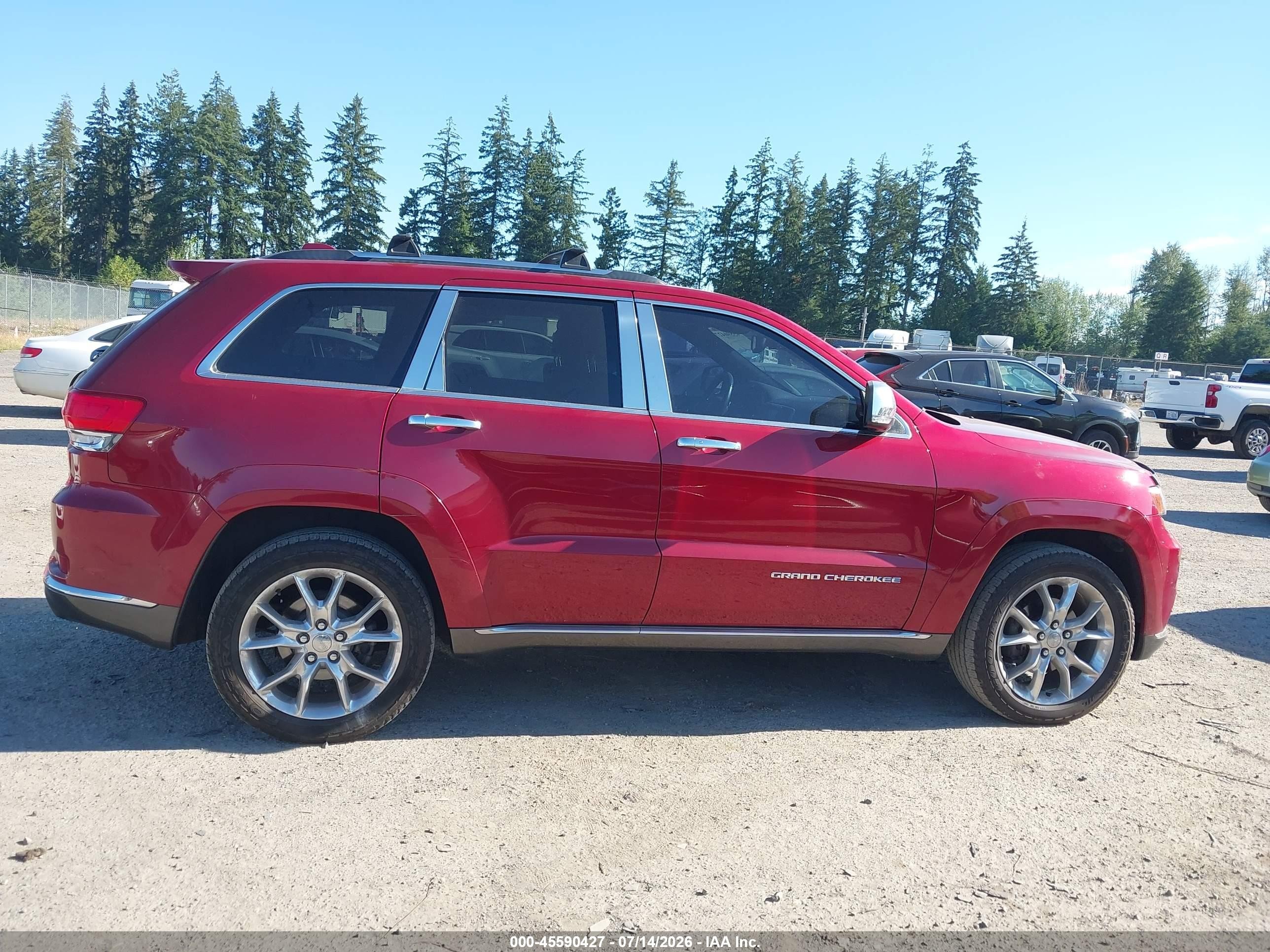 2014 Jeep Grand Cherokee Summit Red vin: 1C4RJFJG7EC324264