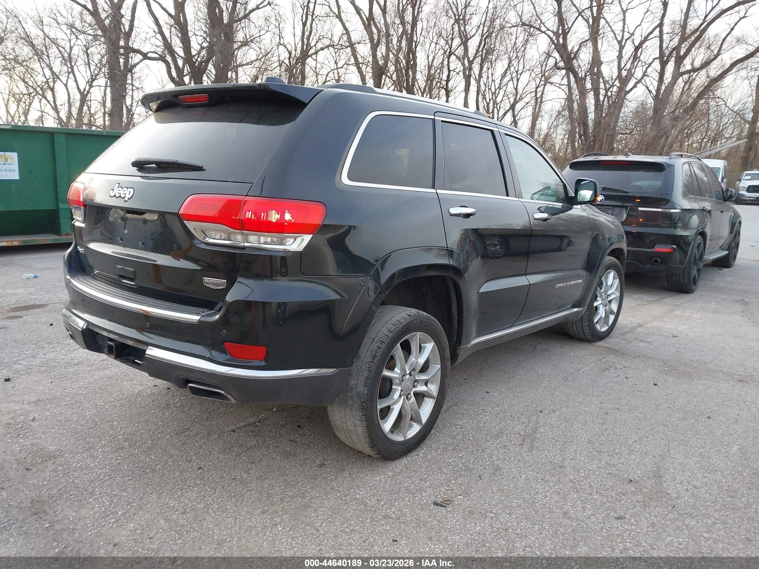 2015 Jeep Grand Cherokee Summit Black vin: 1C4RJFJG7FC741899