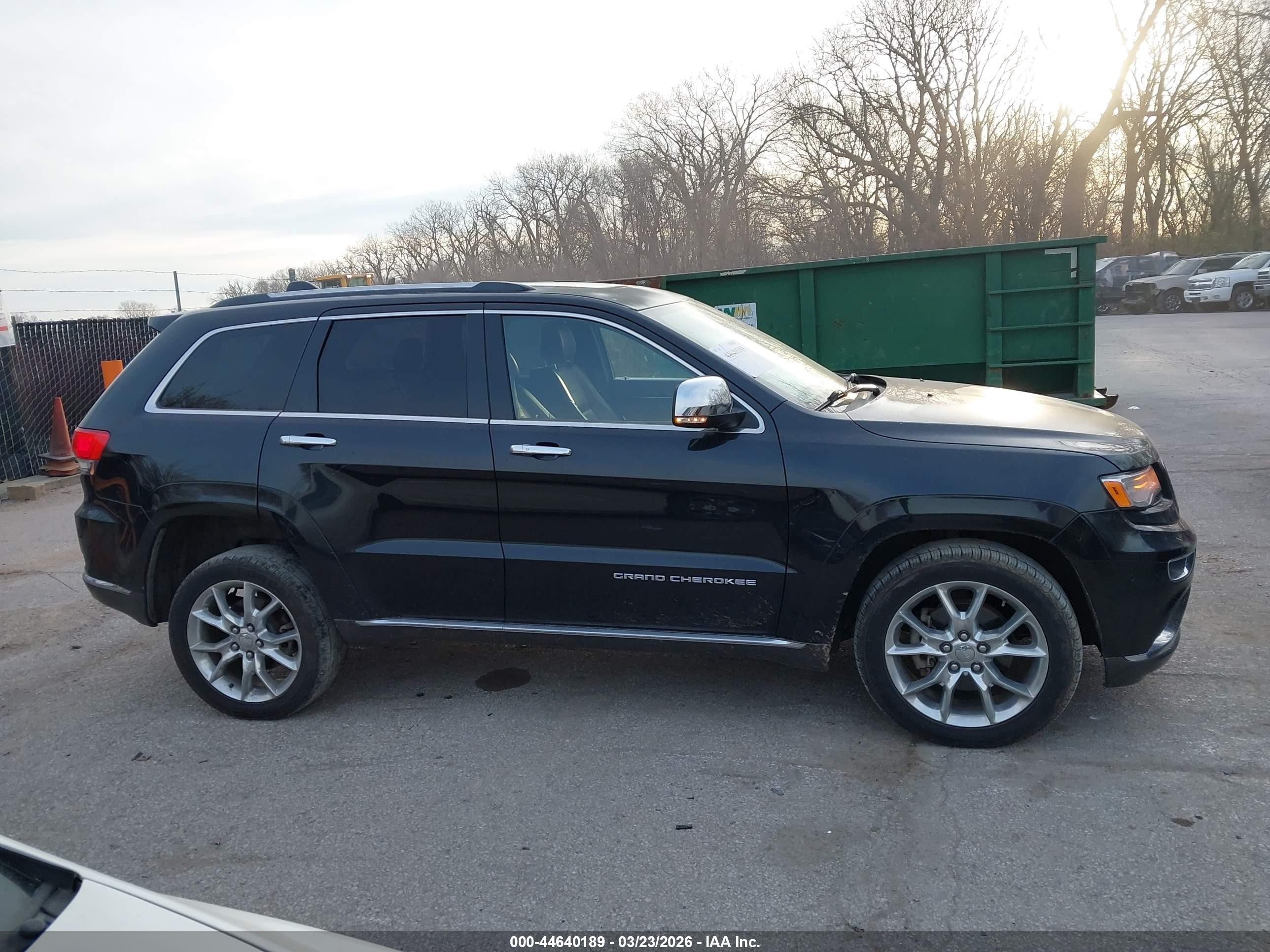 2015 Jeep Grand Cherokee Summit Black vin: 1C4RJFJG7FC741899