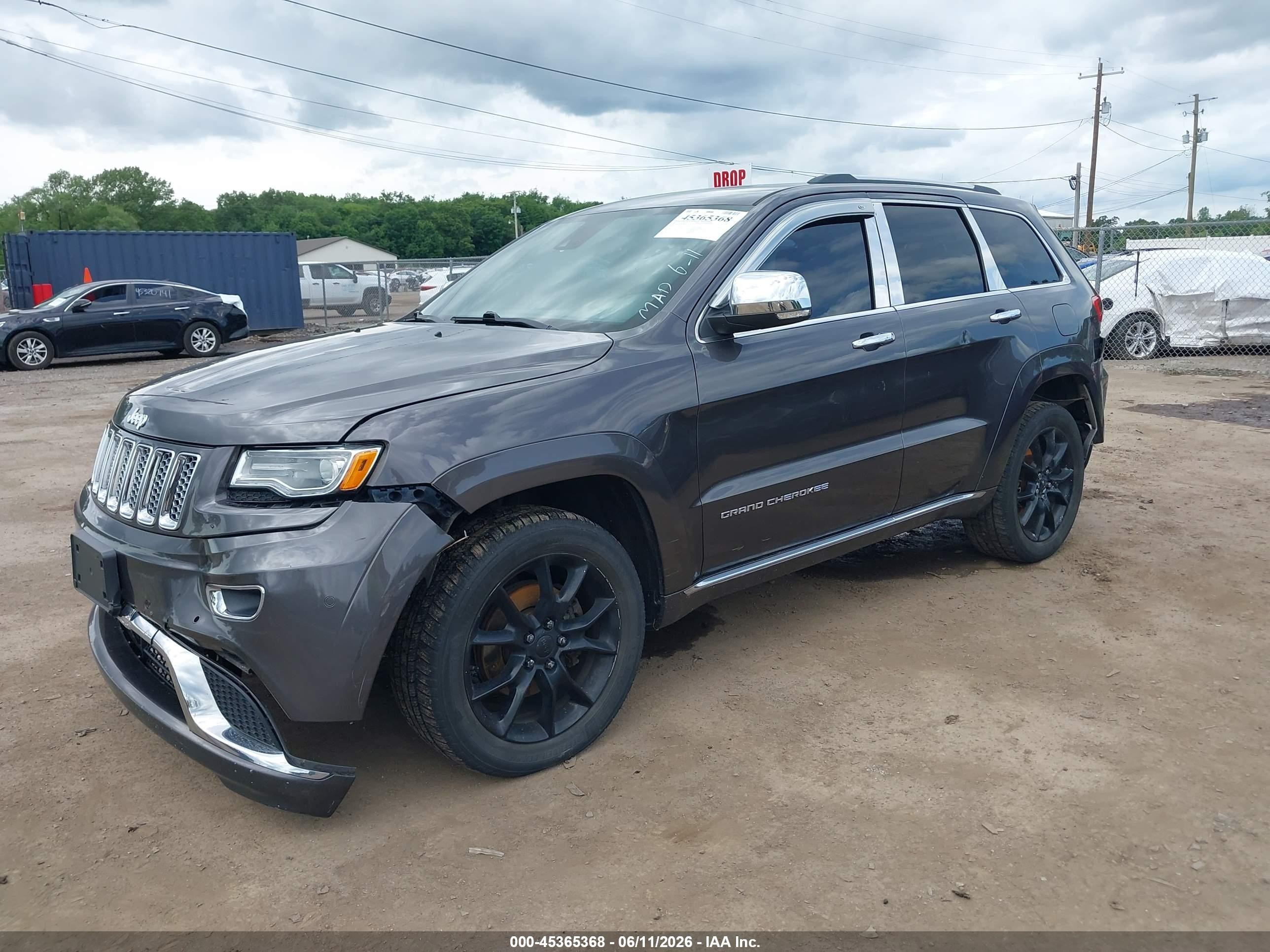 2015 Jeep Grand Cherokee Summit Gray vin: 1C4RJFJG7FC769105