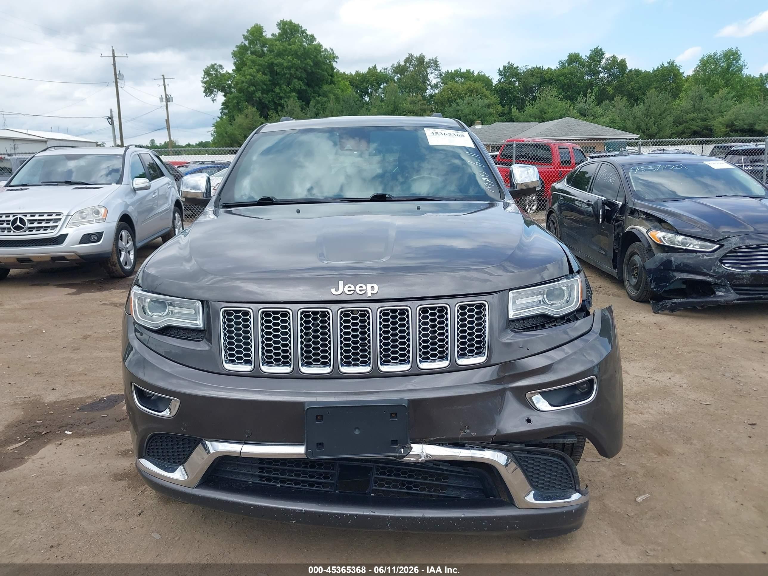 2015 Jeep Grand Cherokee Summit Gray vin: 1C4RJFJG7FC769105