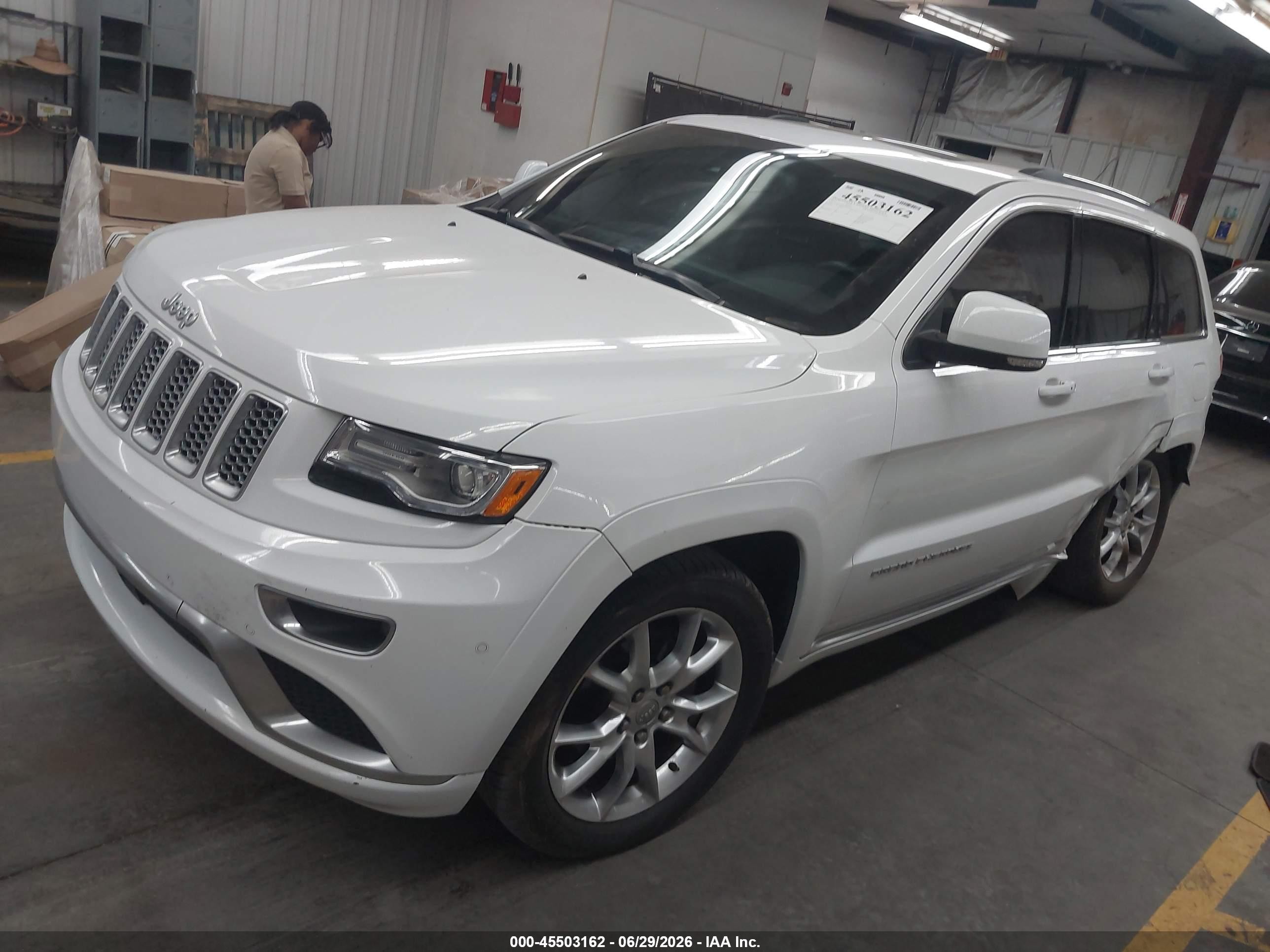 2015 Jeep Grand Cherokee Summit White vin: 1C4RJFJG8FC822605