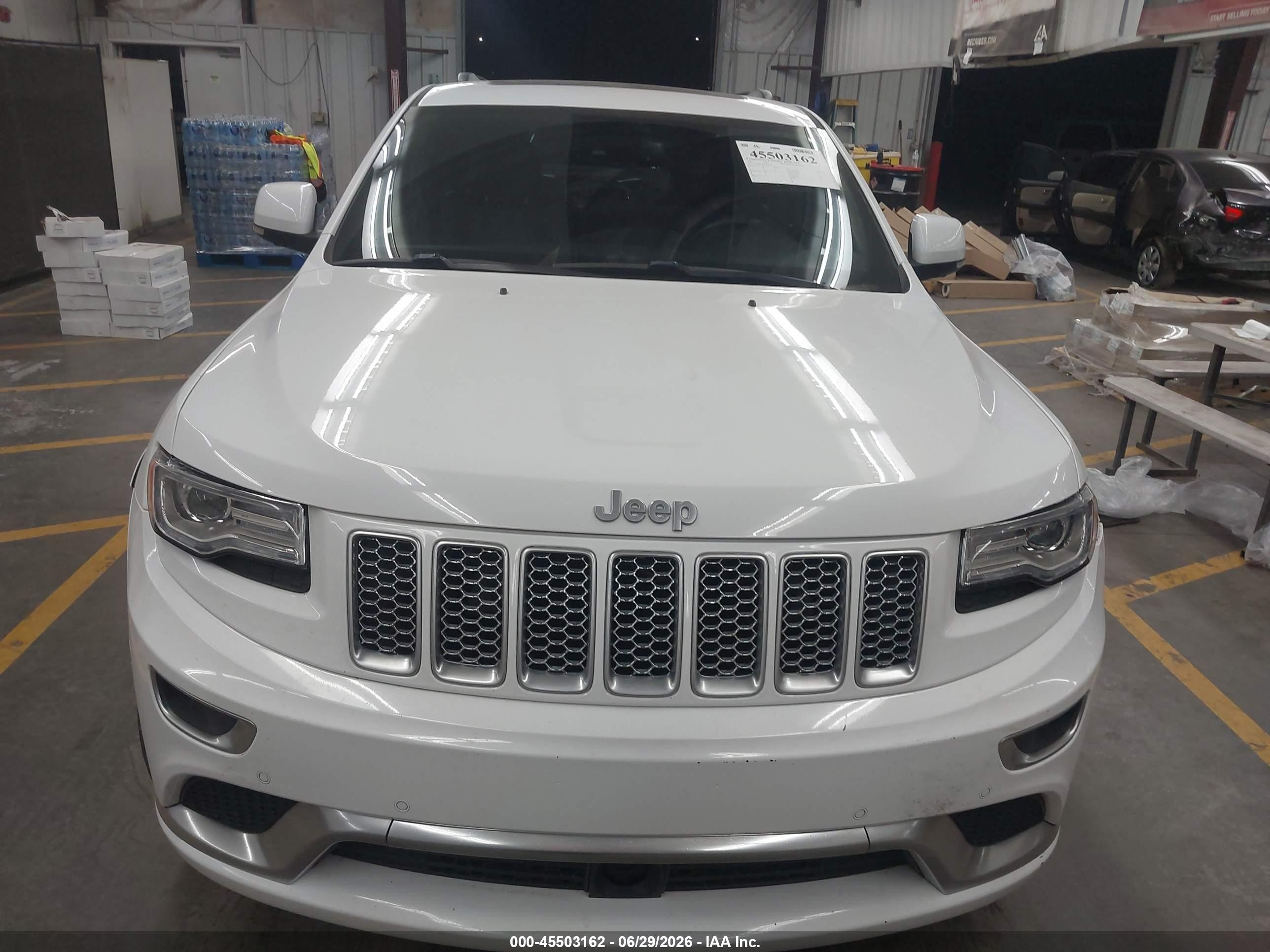 2015 Jeep Grand Cherokee Summit White vin: 1C4RJFJG8FC822605