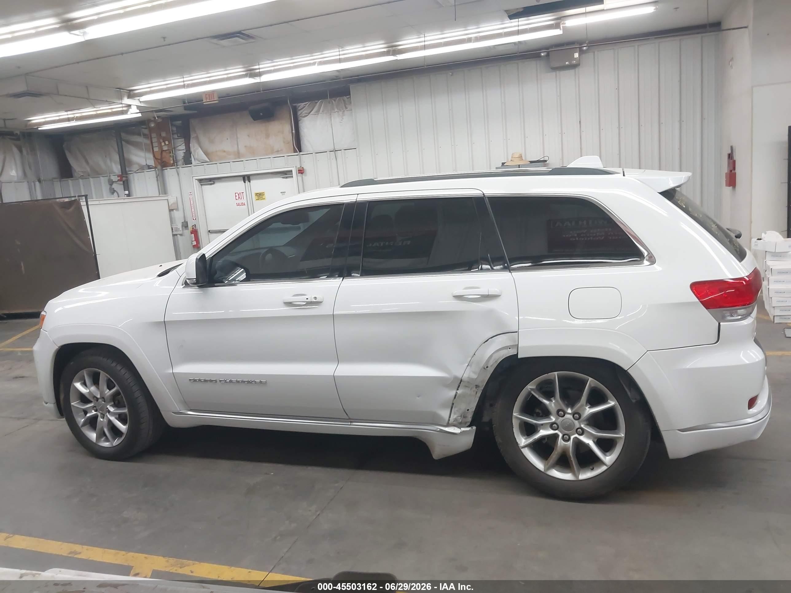 2015 Jeep Grand Cherokee Summit White vin: 1C4RJFJG8FC822605