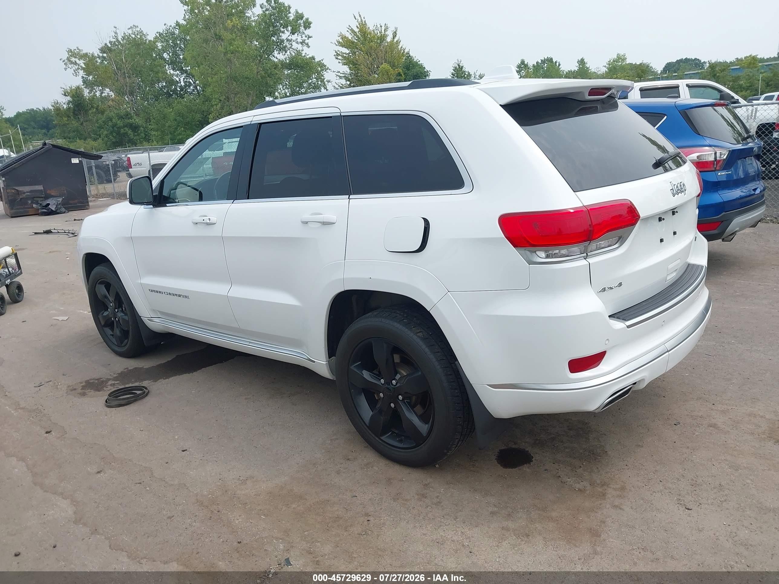 2015 Jeep Grand Cherokee Summit White vin: 1C4RJFJG8FC879001