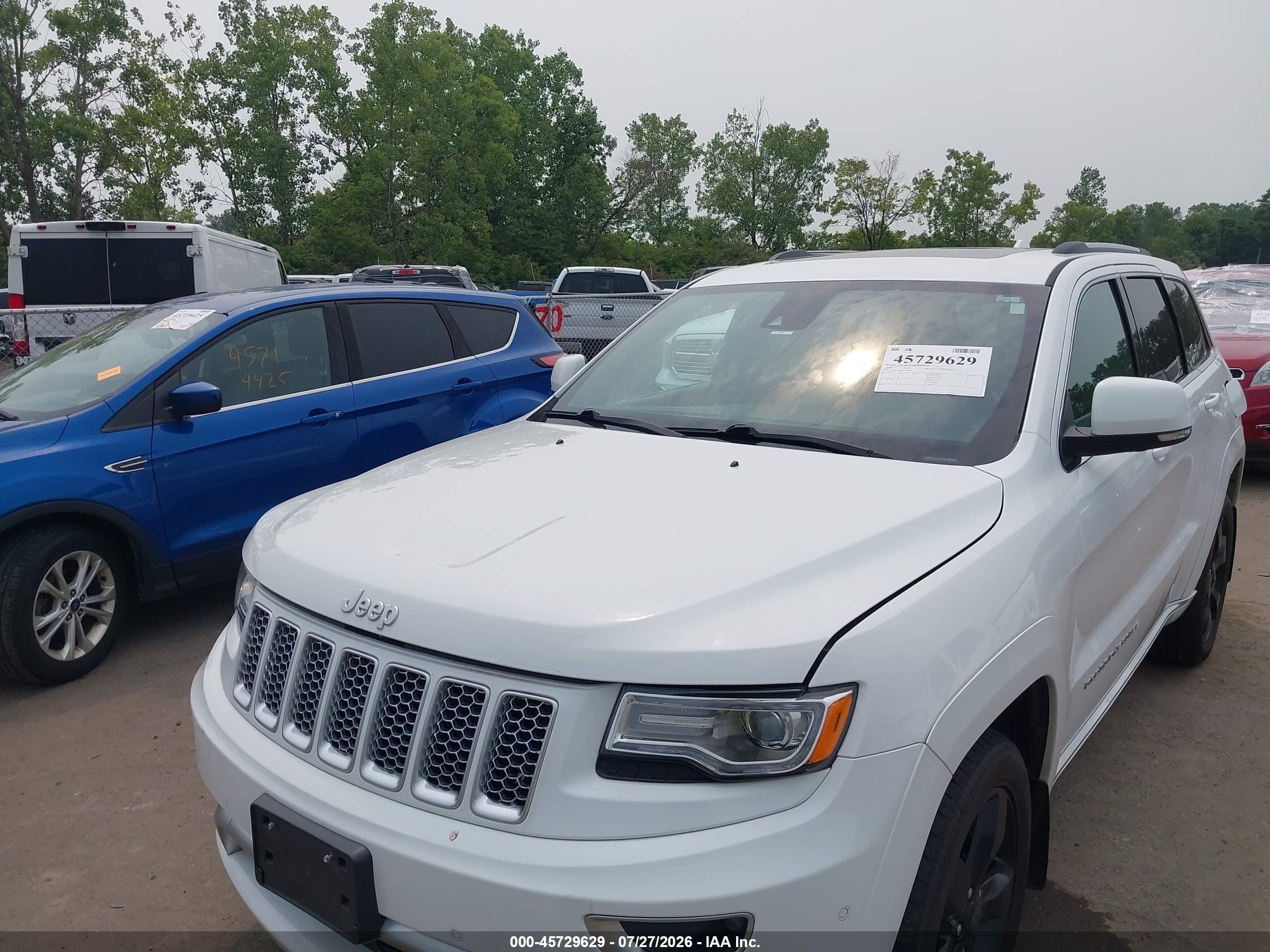 2015 Jeep Grand Cherokee Summit White vin: 1C4RJFJG8FC879001