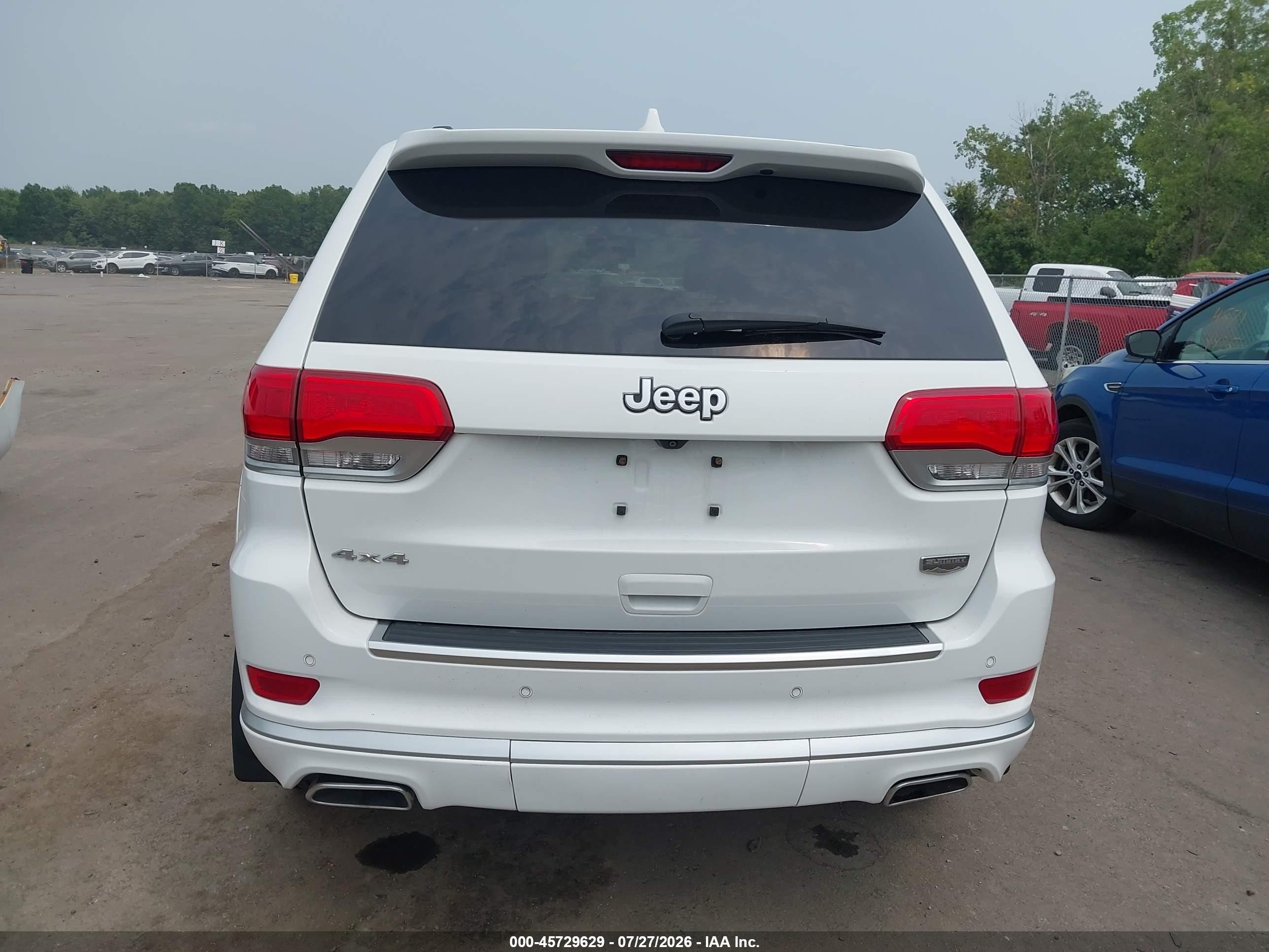 2015 Jeep Grand Cherokee Summit White vin: 1C4RJFJG8FC879001