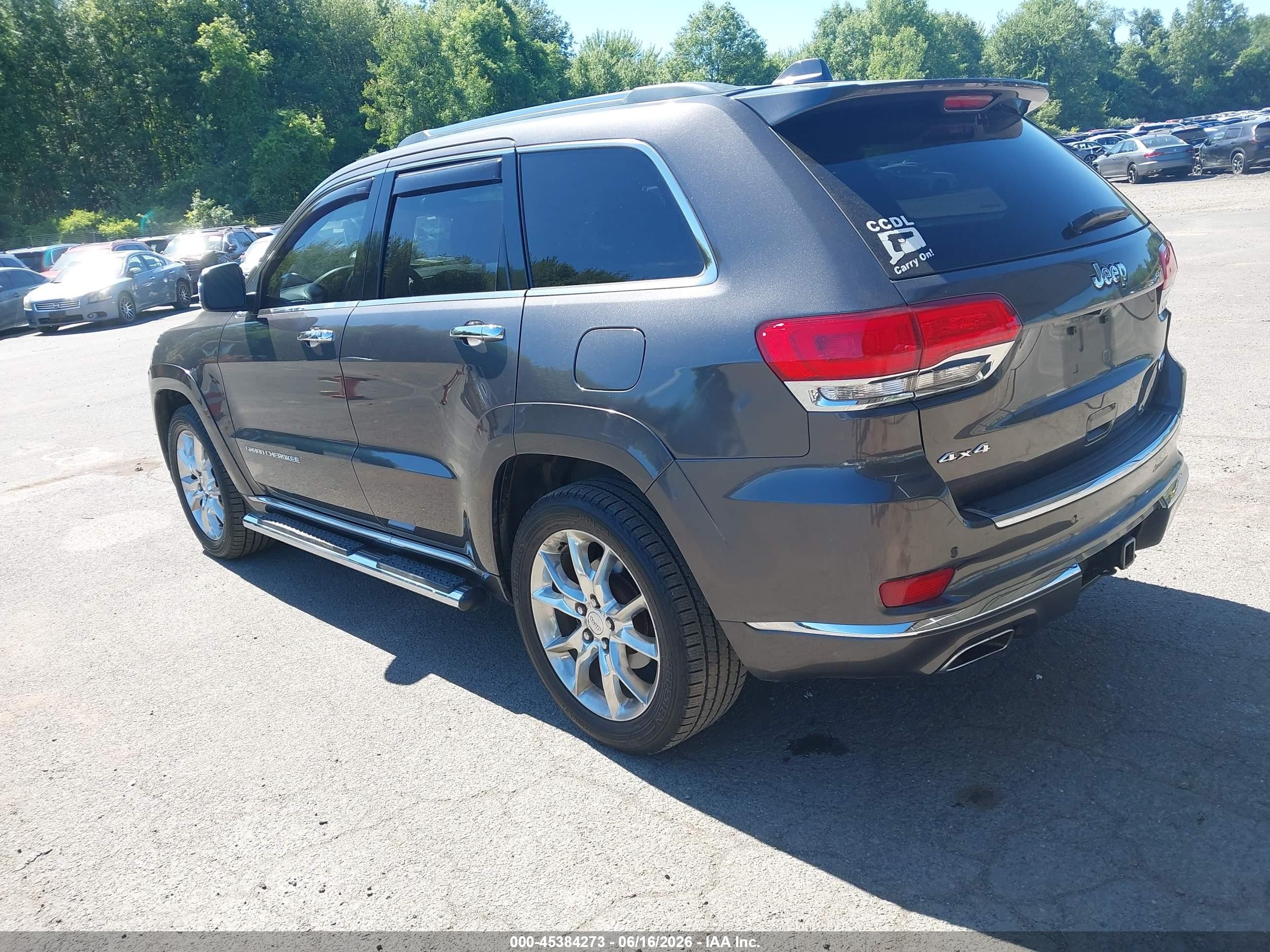 2014 Jeep Grand Cherokee Summit Gray vin: 1C4RJFJG9EC404794