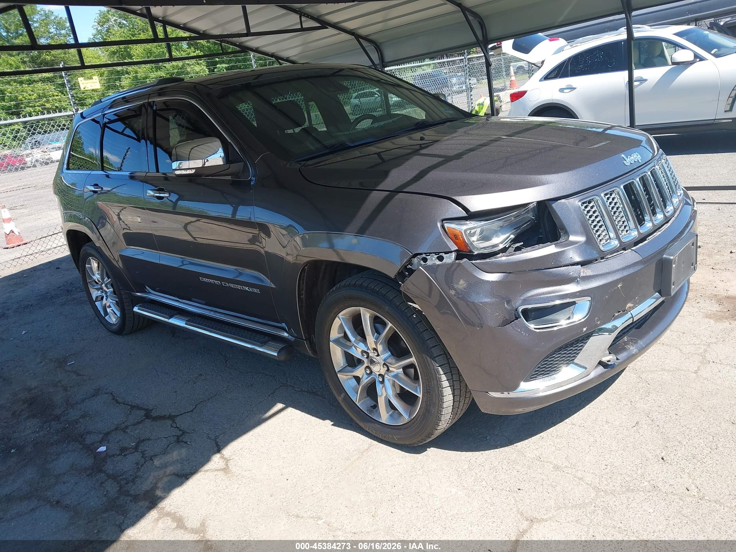 2014 Jeep Grand Cherokee Summit Gray vin: 1C4RJFJG9EC404794