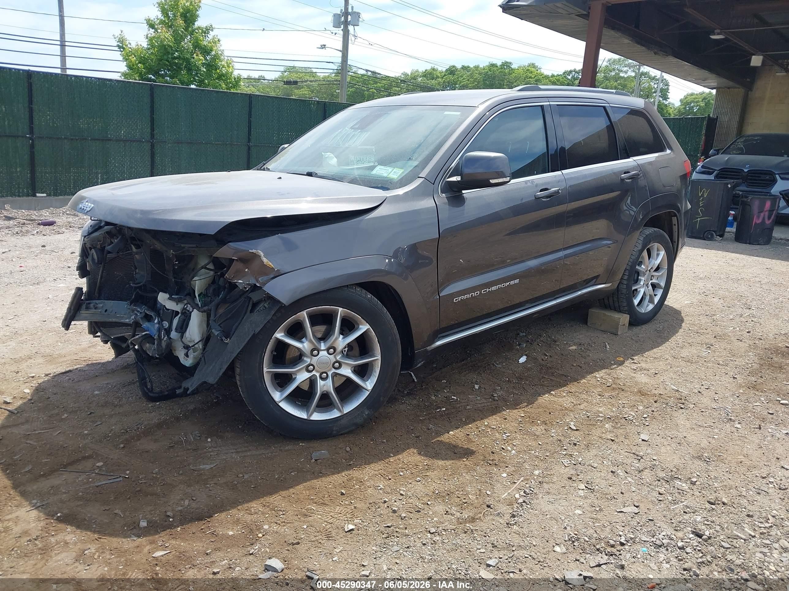 2015 Jeep Grand Cherokee Summit Gray vin: 1C4RJFJG9FC778436