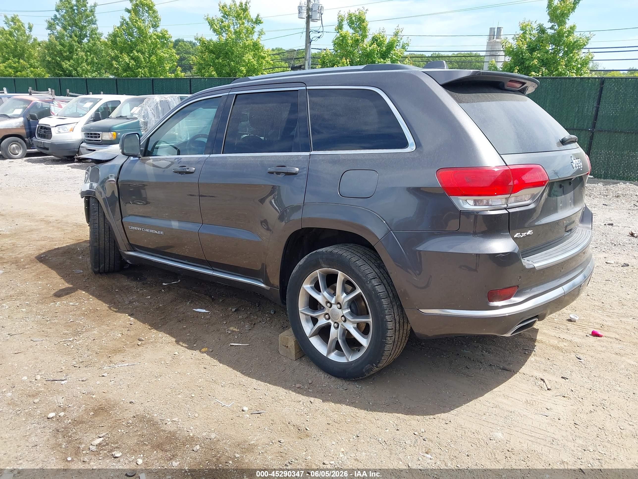 2015 Jeep Grand Cherokee Summit Gray vin: 1C4RJFJG9FC778436