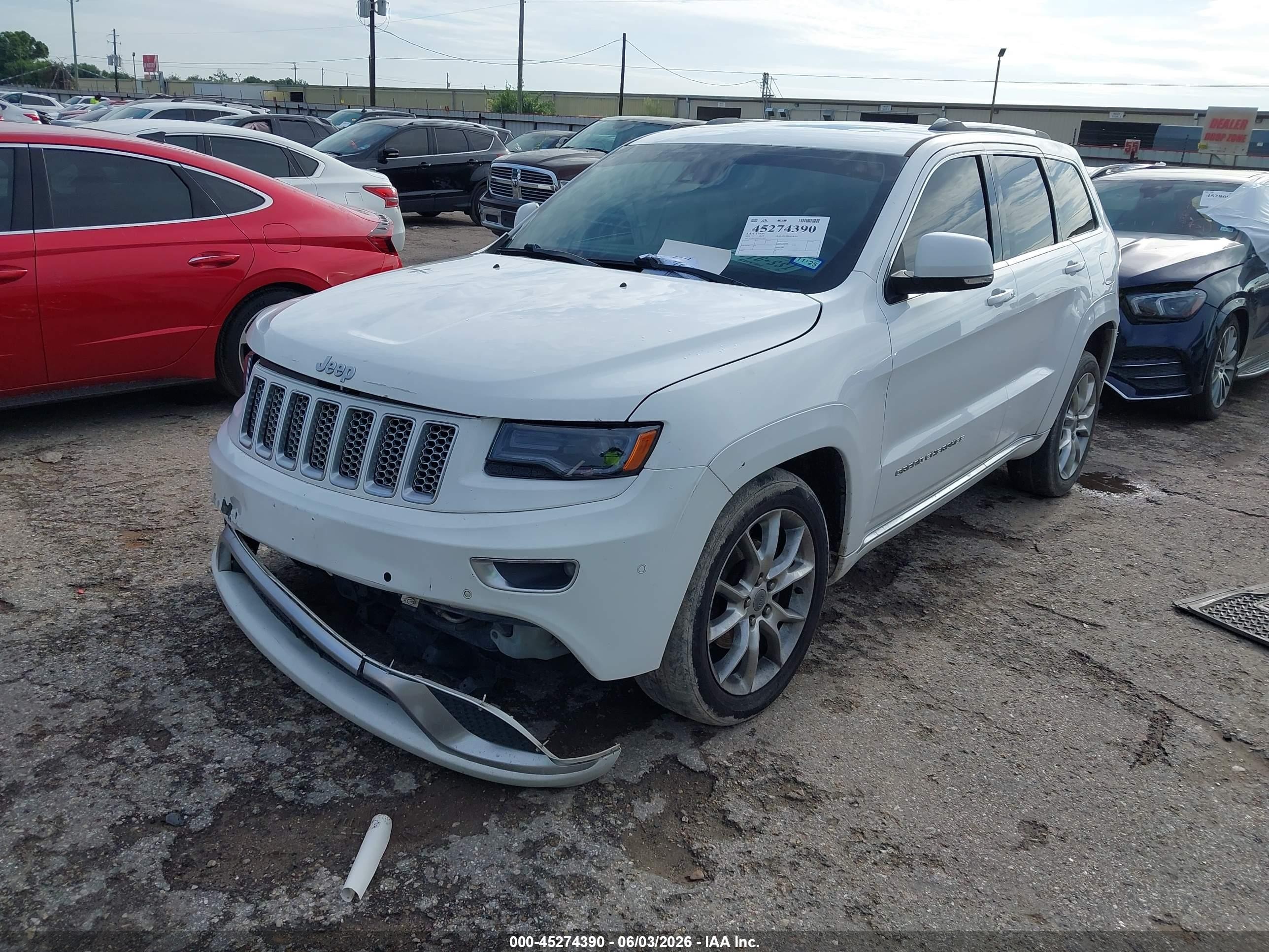 2015 Jeep Grand Cherokee Summit Белый vin: 1C4RJFJGXFC641862