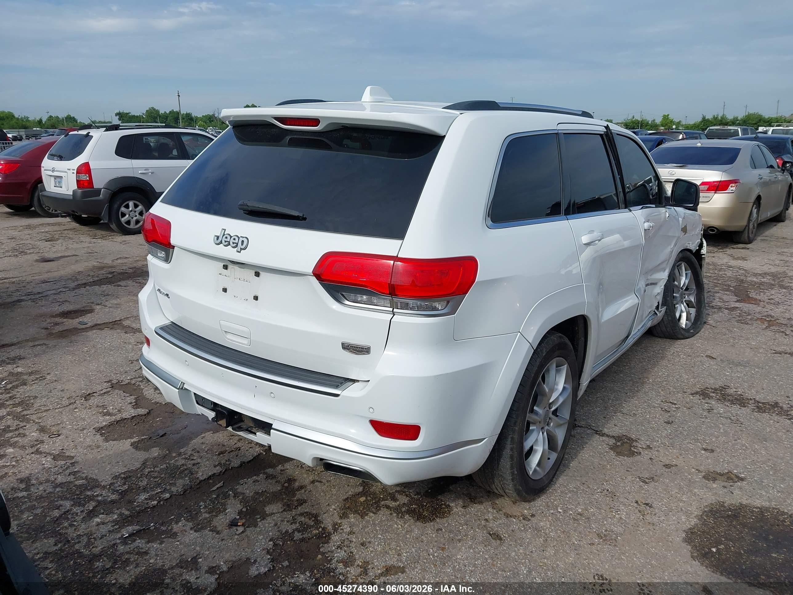 2015 Jeep Grand Cherokee Summit Белый vin: 1C4RJFJGXFC641862