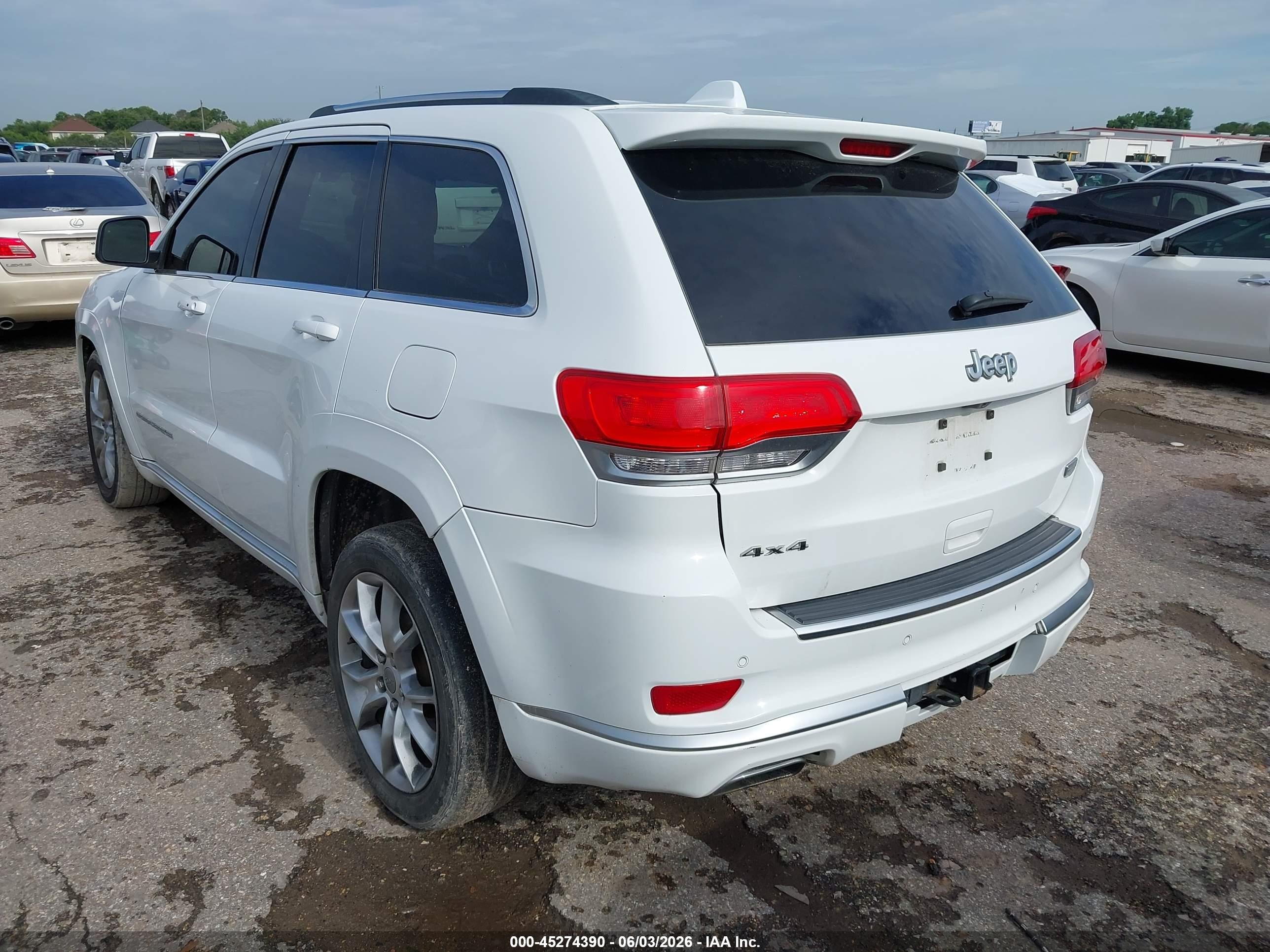 2015 Jeep Grand Cherokee Summit Белый vin: 1C4RJFJGXFC641862
