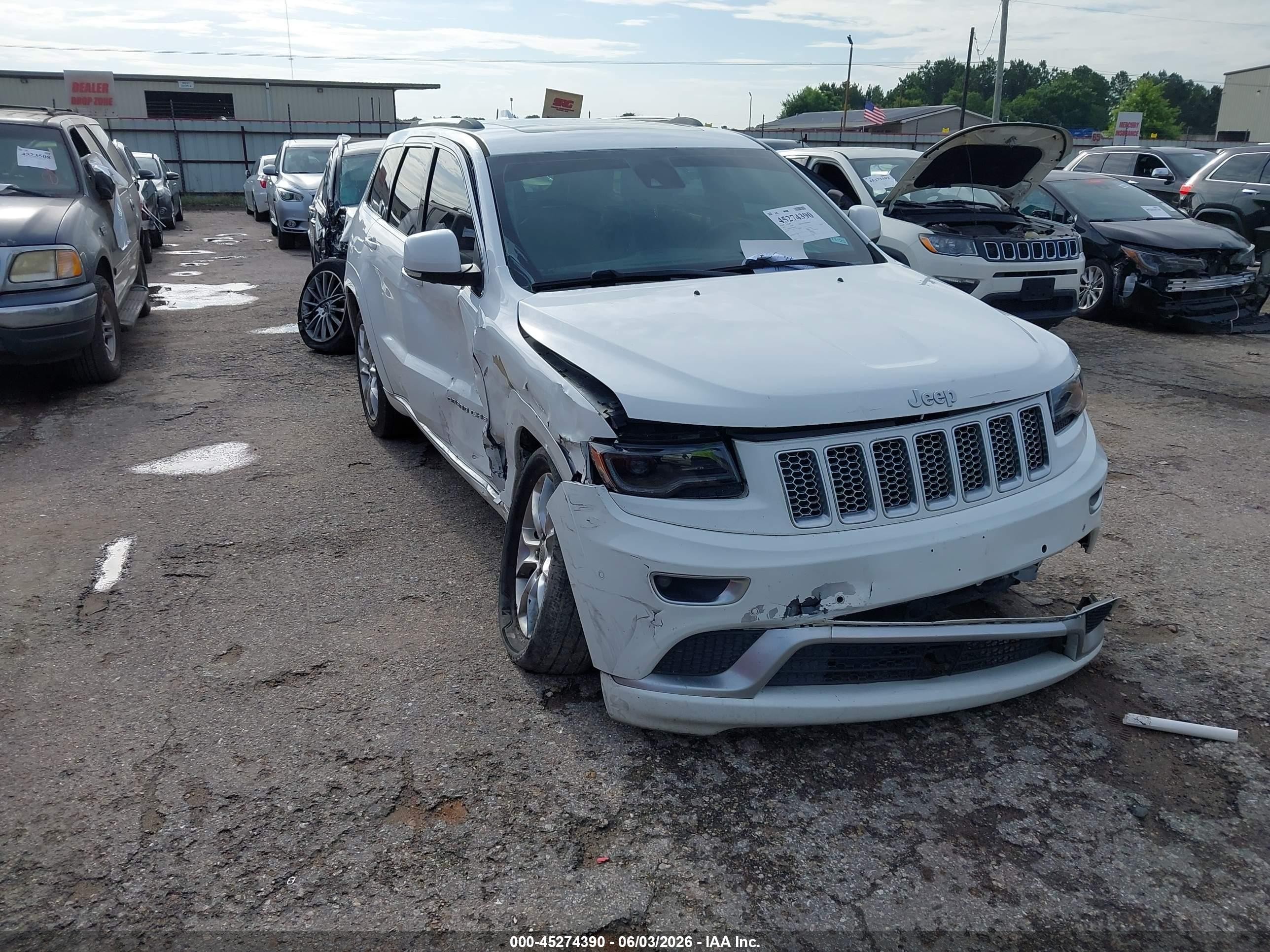2015 Jeep Grand Cherokee Summit White vin: 1C4RJFJGXFC641862