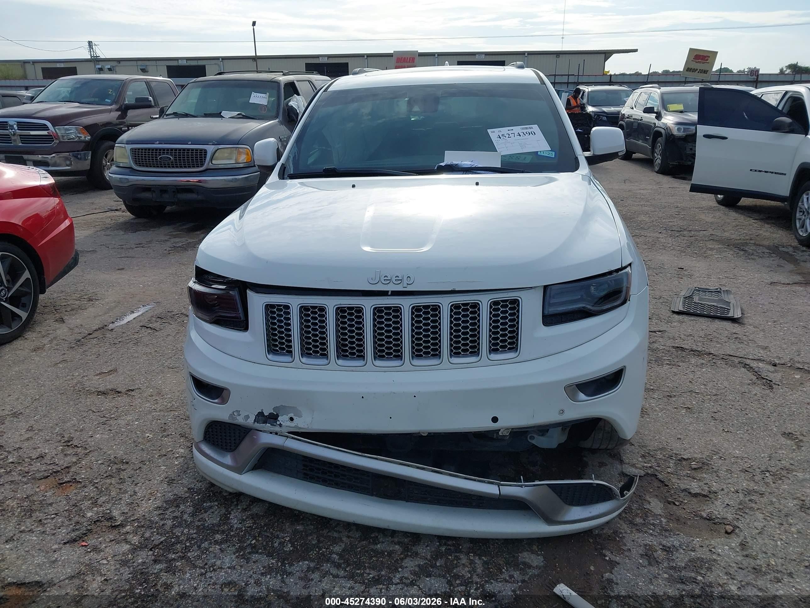2015 Jeep Grand Cherokee Summit Белый vin: 1C4RJFJGXFC641862