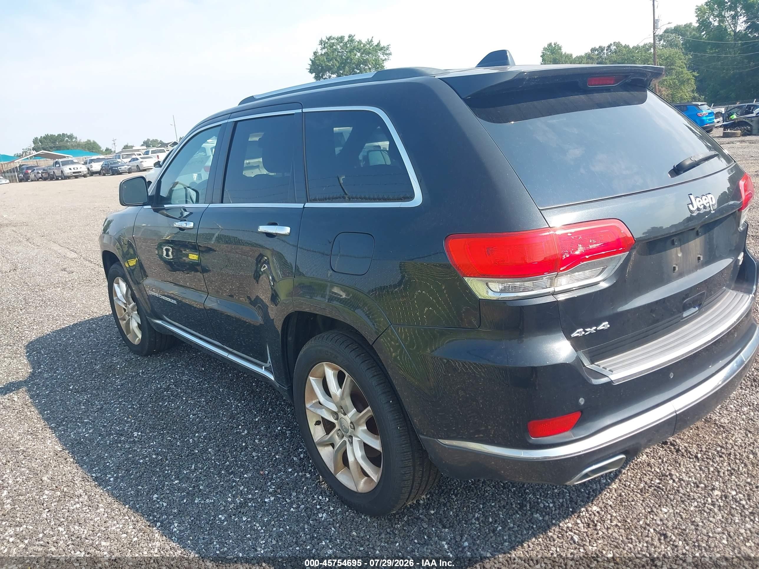 2015 Jeep Grand Cherokee Summit Black vin: 1C4RJFJGXFC756705