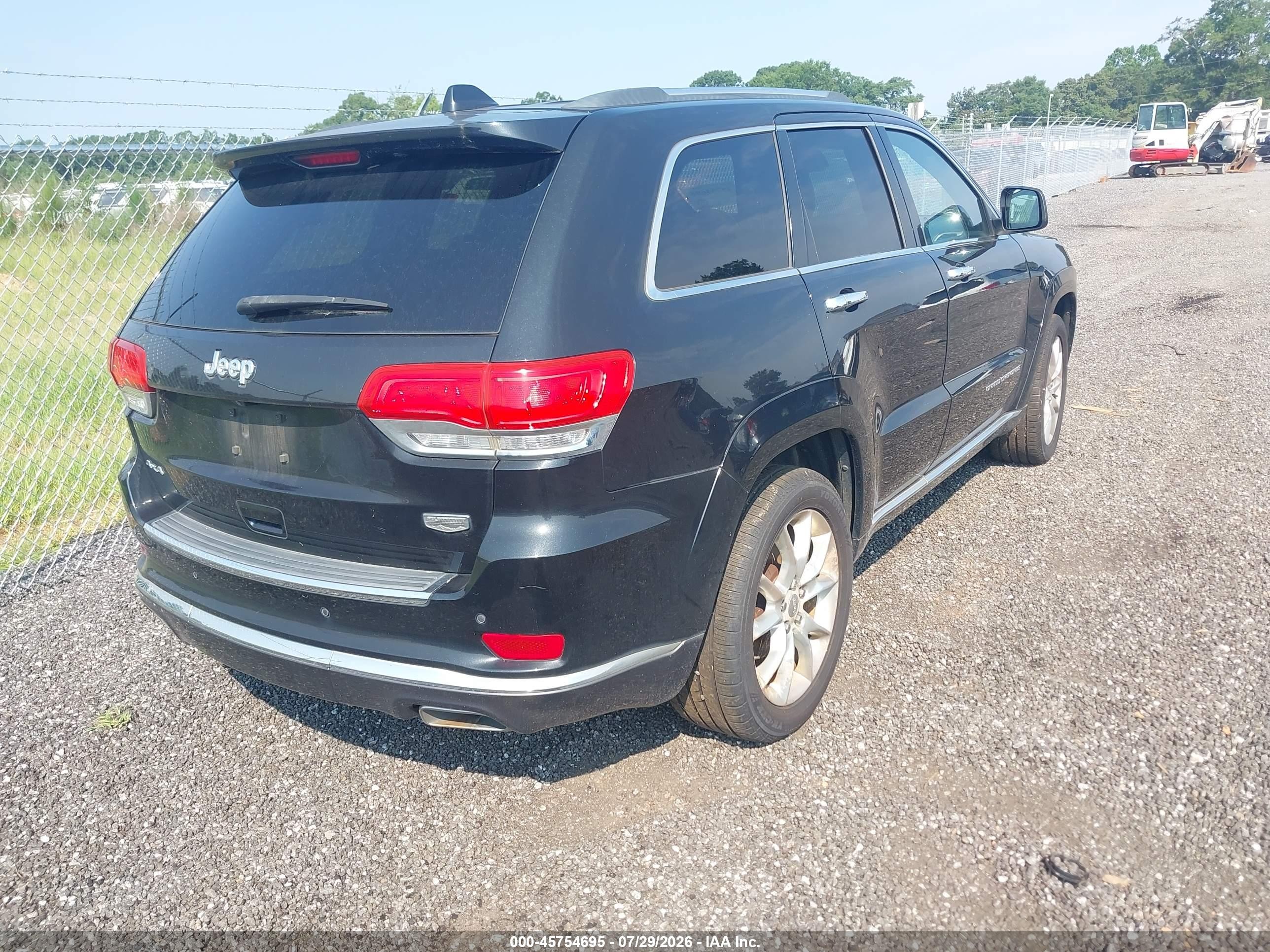 2015 Jeep Grand Cherokee Summit Black vin: 1C4RJFJGXFC756705