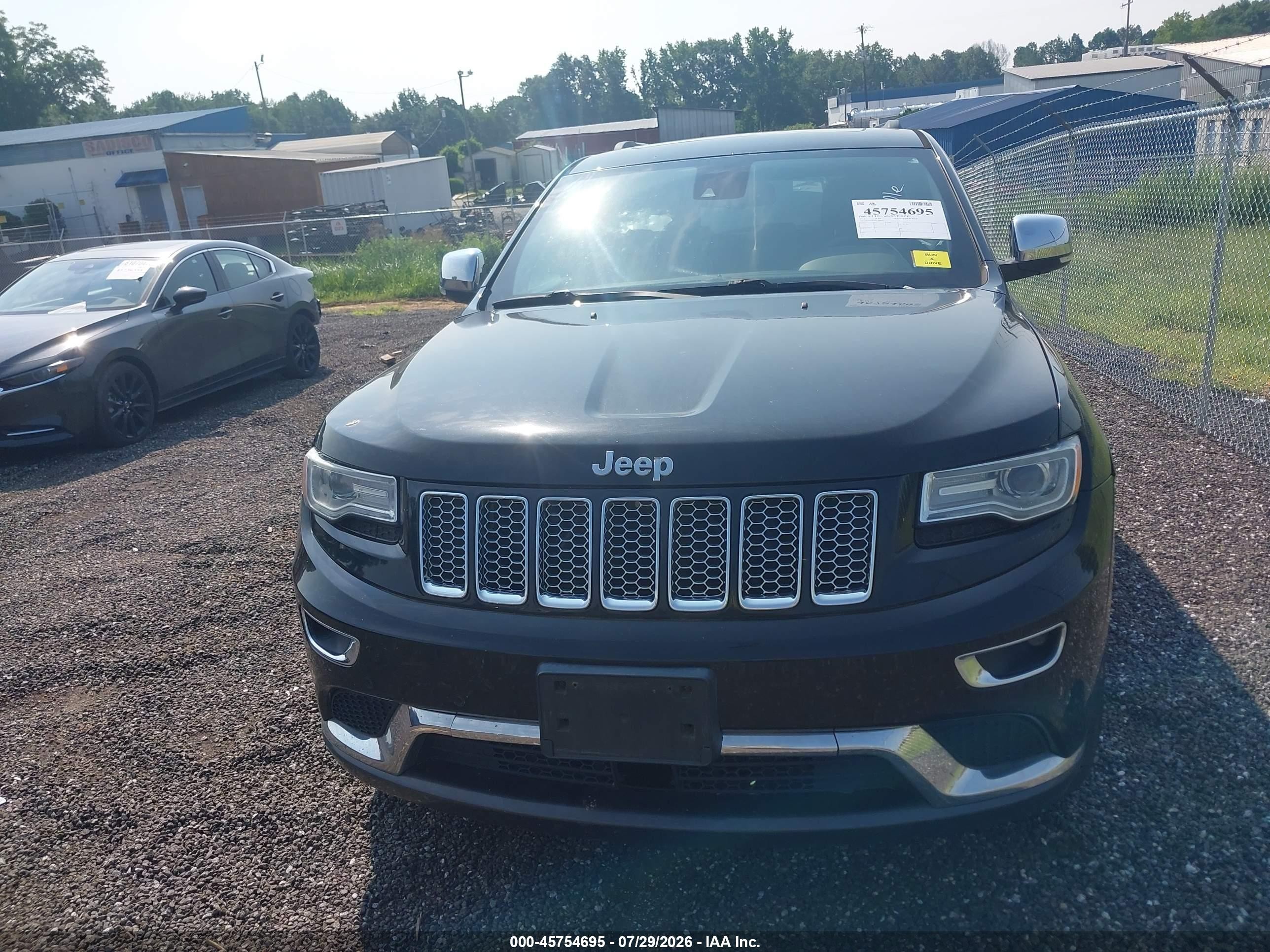 2015 Jeep Grand Cherokee Summit Black vin: 1C4RJFJGXFC756705
