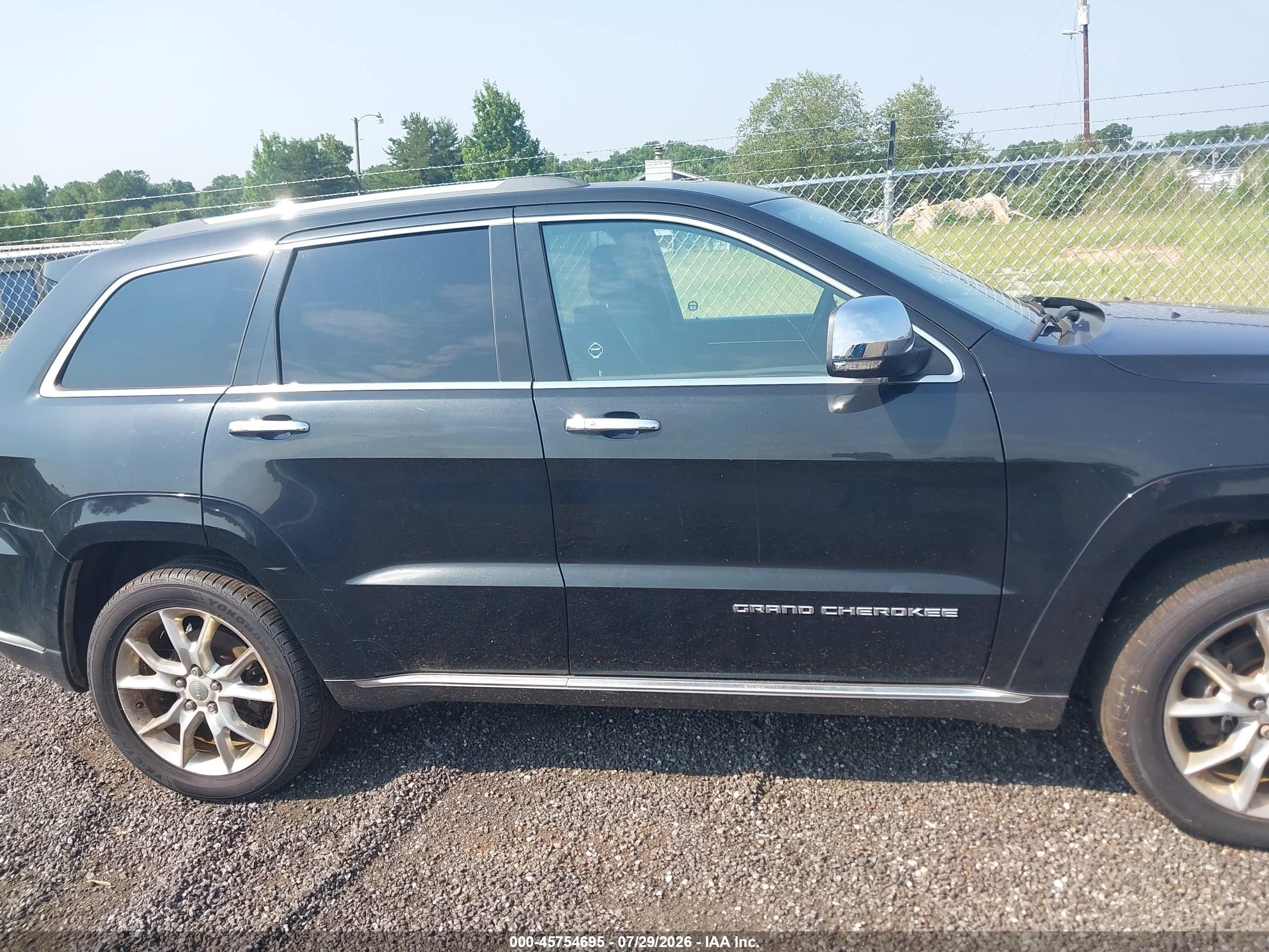 2015 Jeep Grand Cherokee Summit Black vin: 1C4RJFJGXFC756705