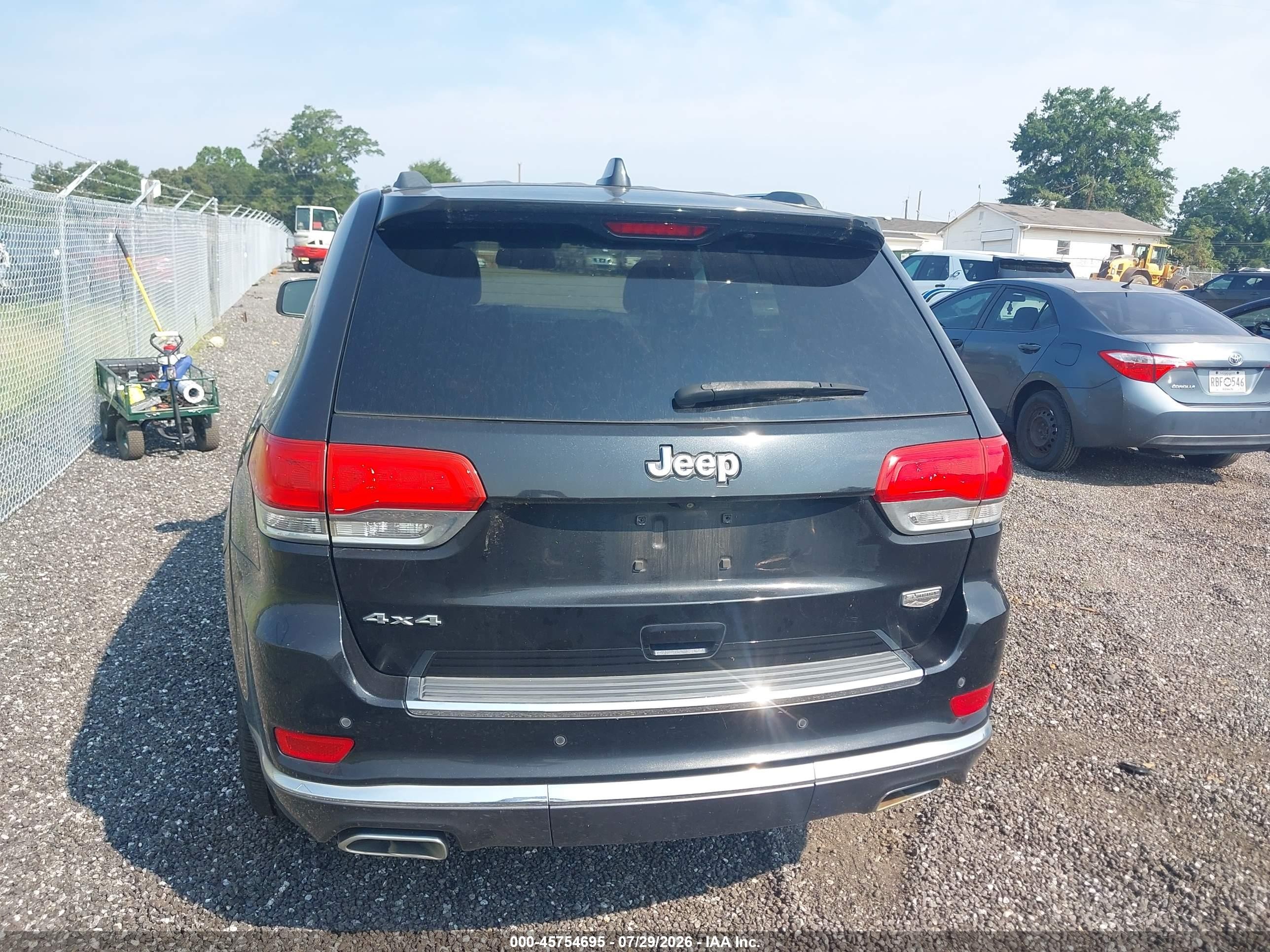 2015 Jeep Grand Cherokee Summit Black vin: 1C4RJFJGXFC756705